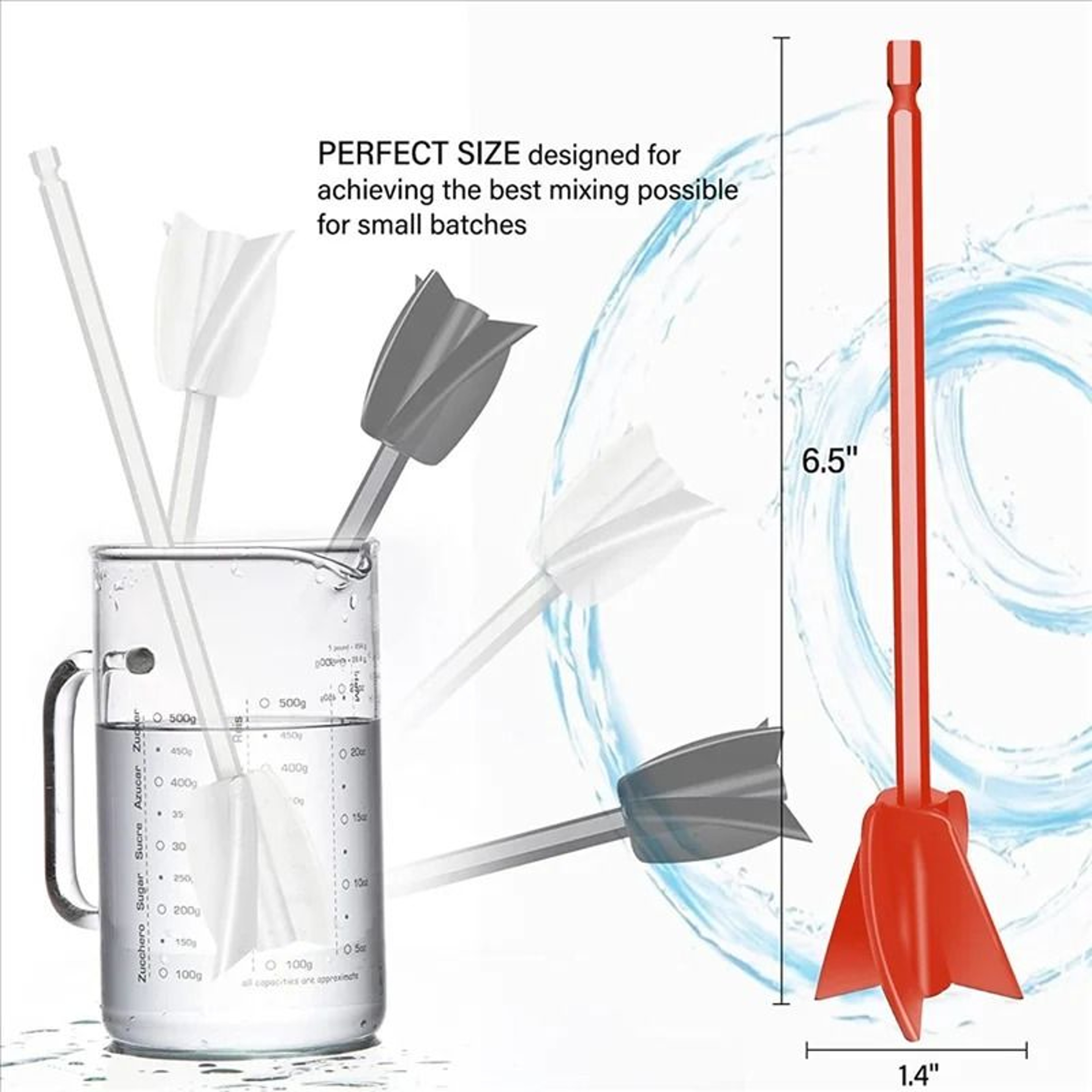 Epoxy Mixer Paint Drill Attachment Paddle 2