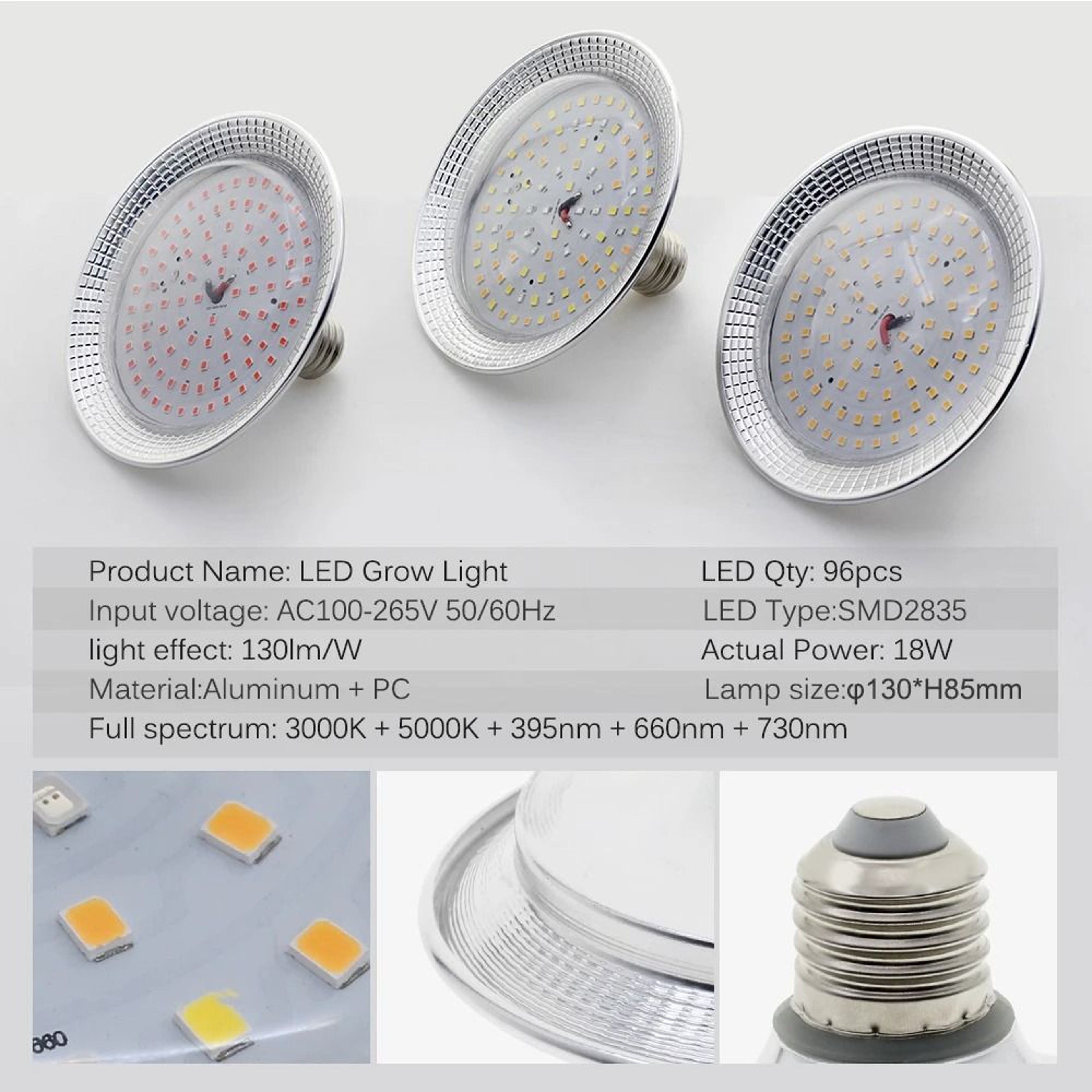 Full Spectrum LED Grow Light Bulb 3
