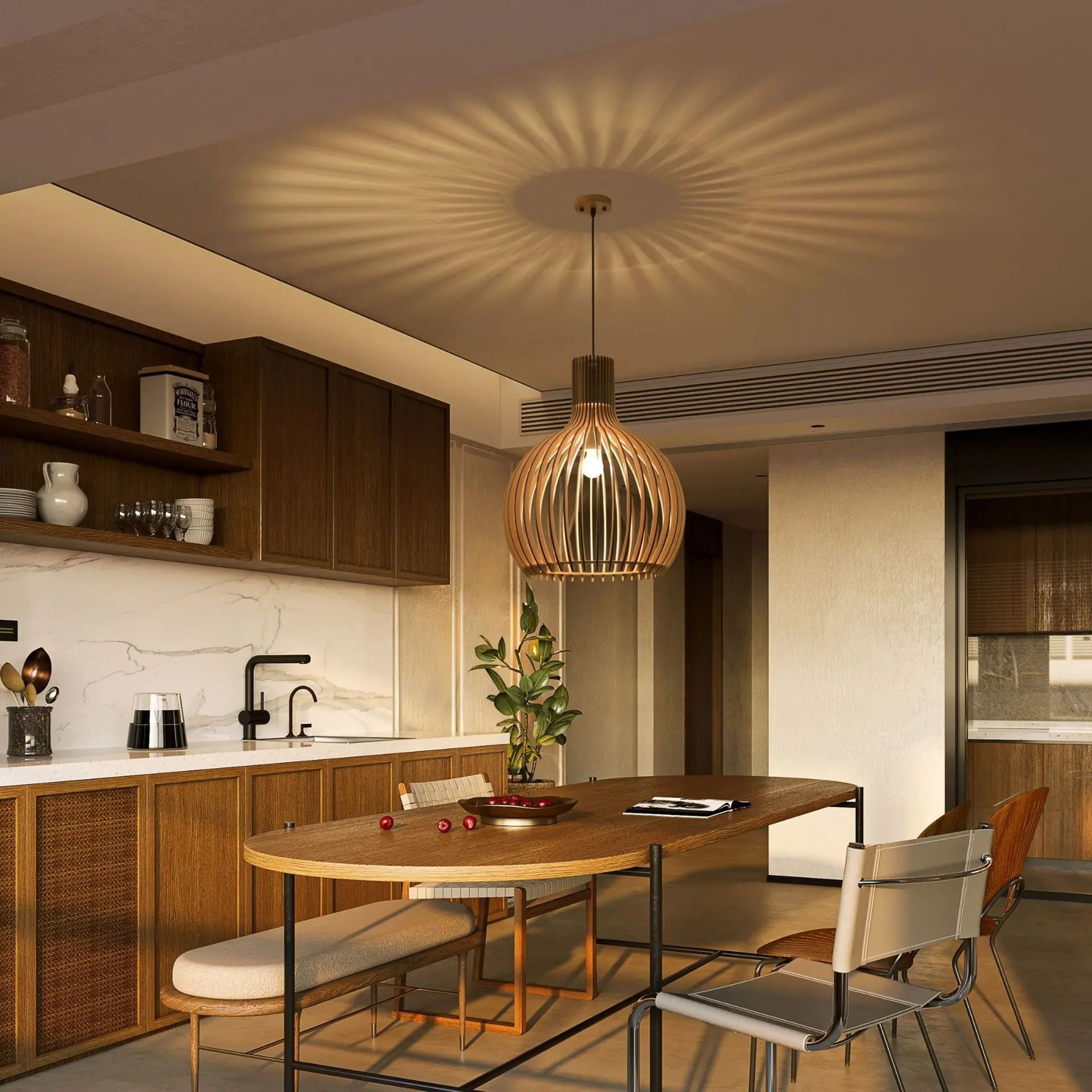 Handmade Rattan Bamboo Ceiling Lamp 0