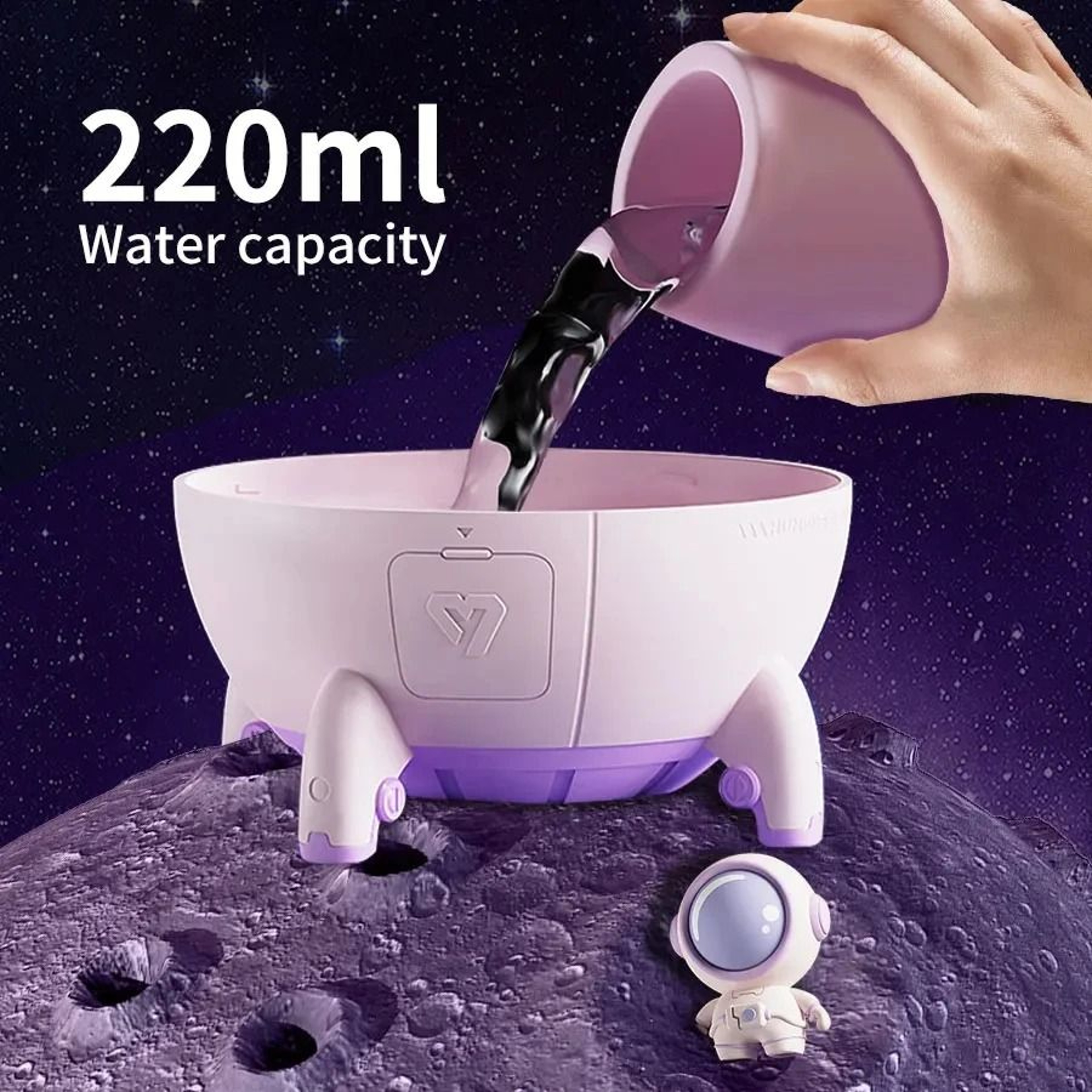 Space Capsule Aroma Humidifier With Soothing Light And Dual Power Options 3