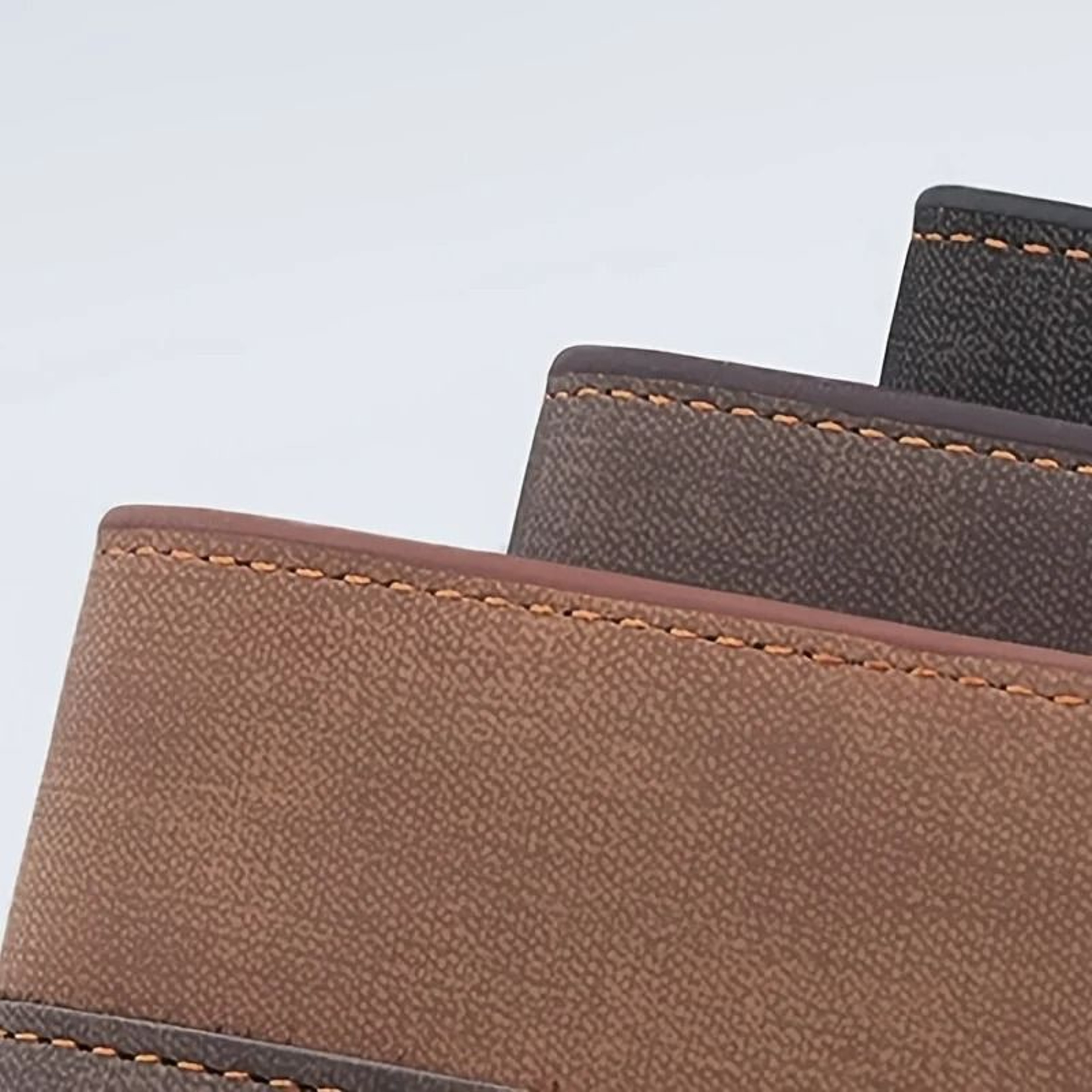 Mens Patchwork PU Leather Card Holder Wallet 1
