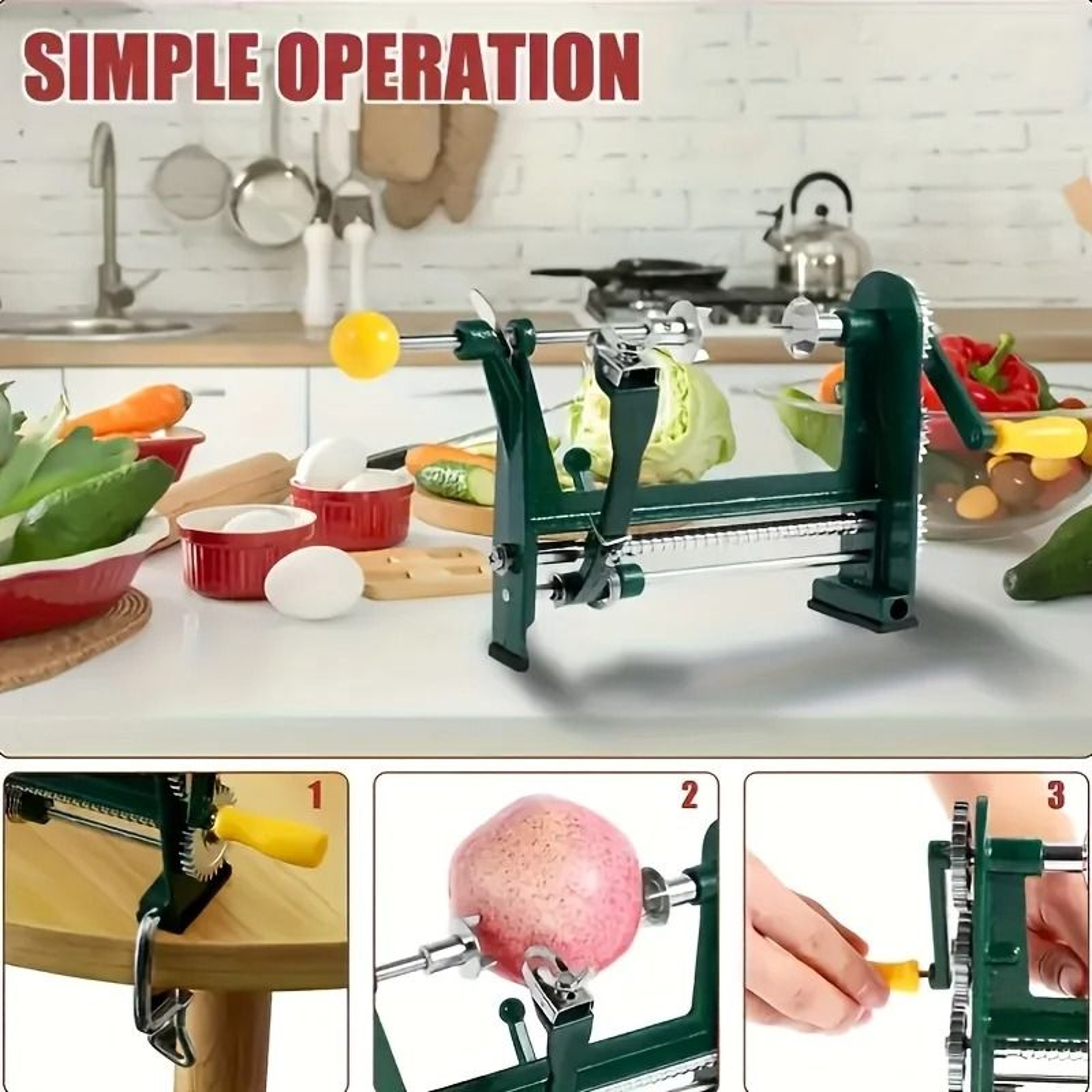 Stainless Steel 3 In 1 Apple Peeler Corer And Slicer For Kitchen Use 3