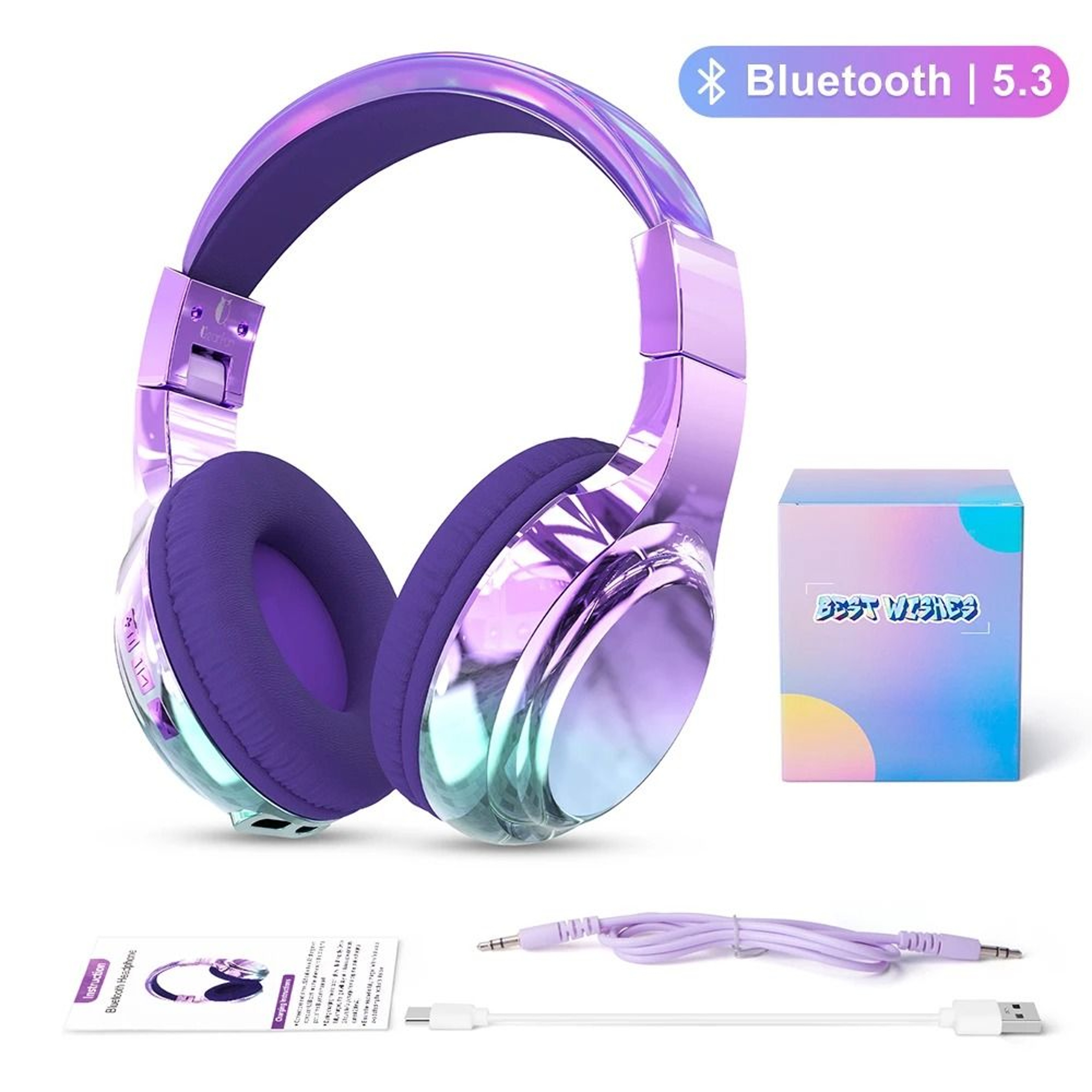 Wireless Bluetooth Headphones With Microphone And 60 Hour Battery Life 5
