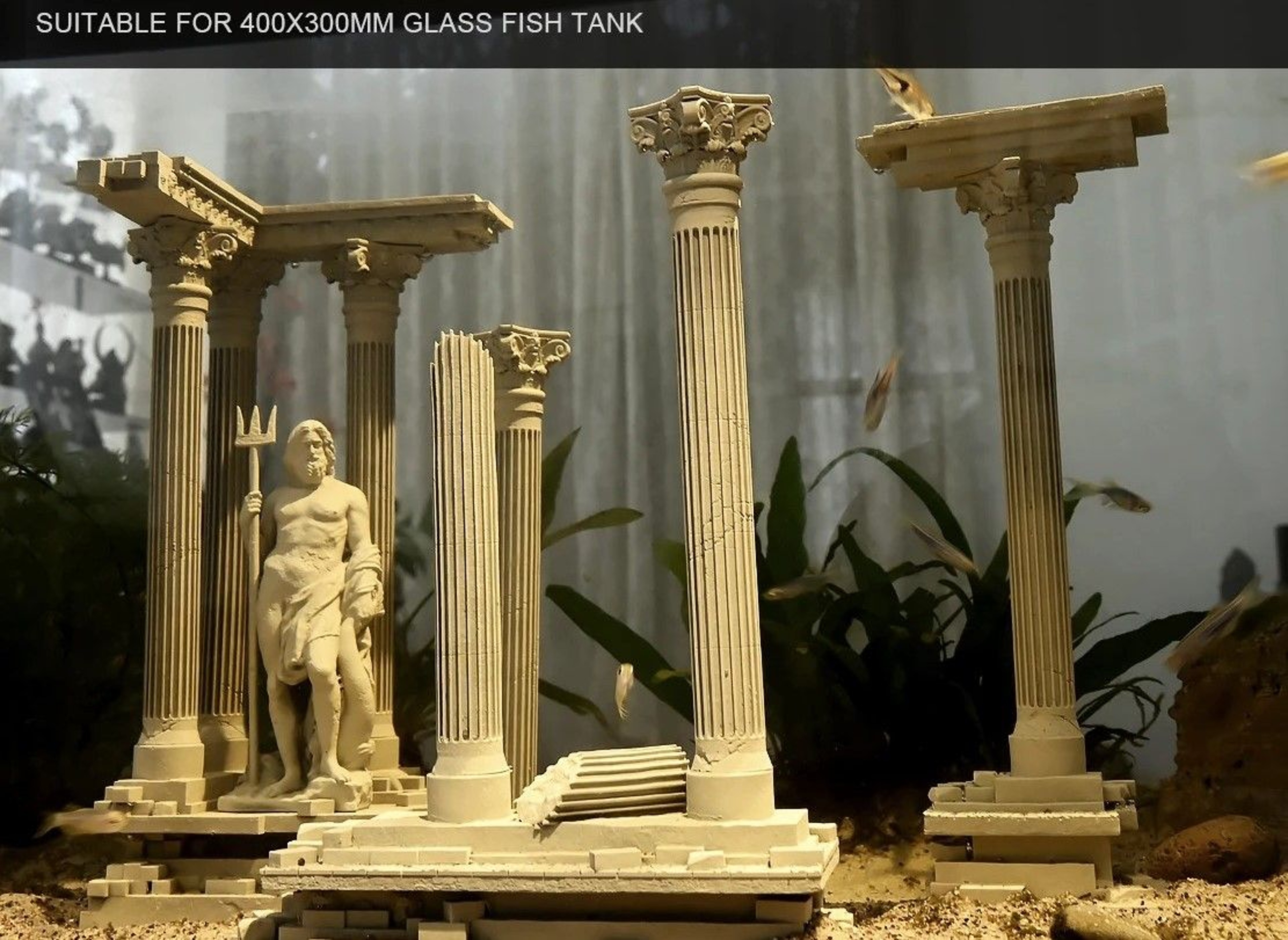 Roman Column Aquarium Ornament For Fish Tank Decoration 0