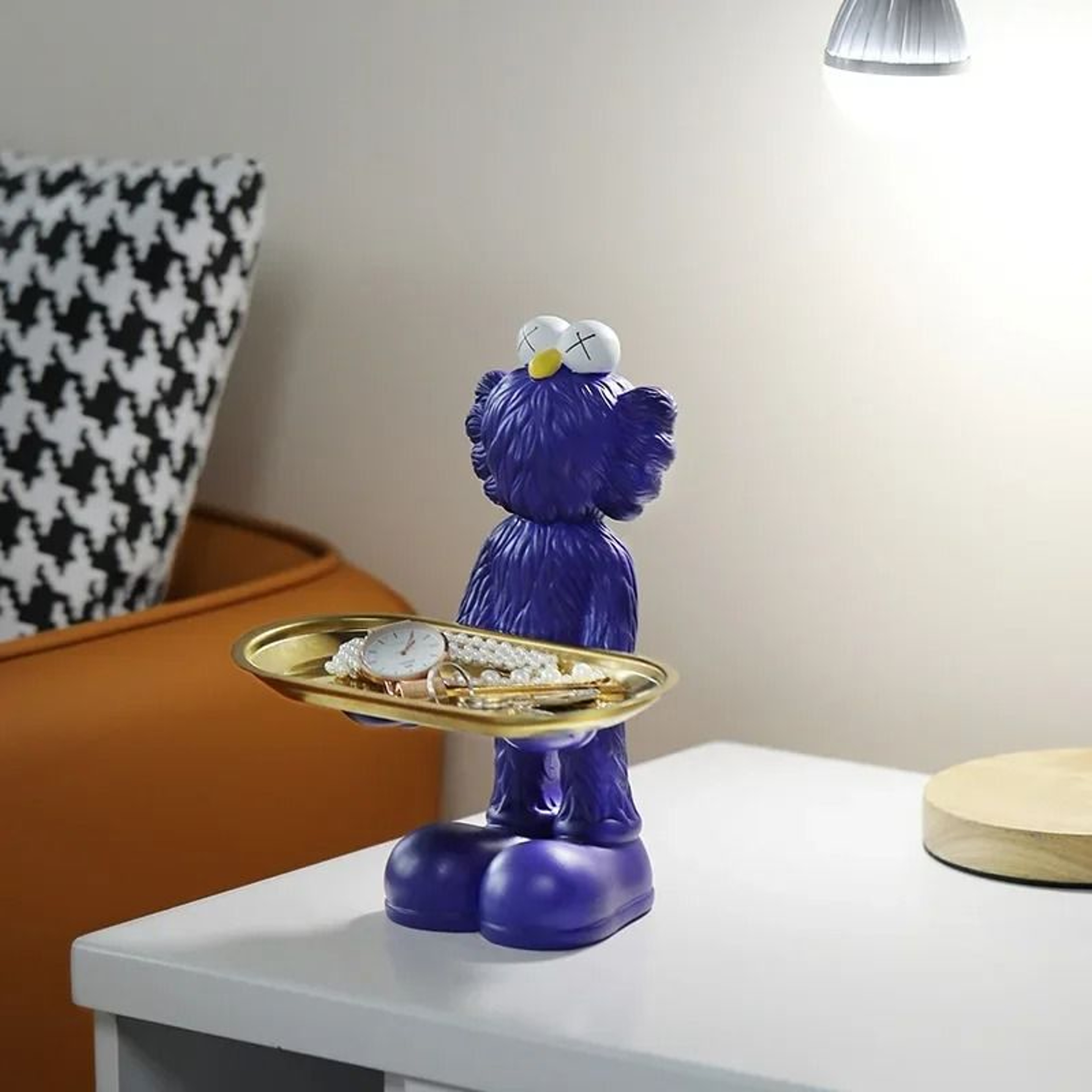 Decorative Bear Figurine Key Storage Tray For Home Entry And Living Room 1