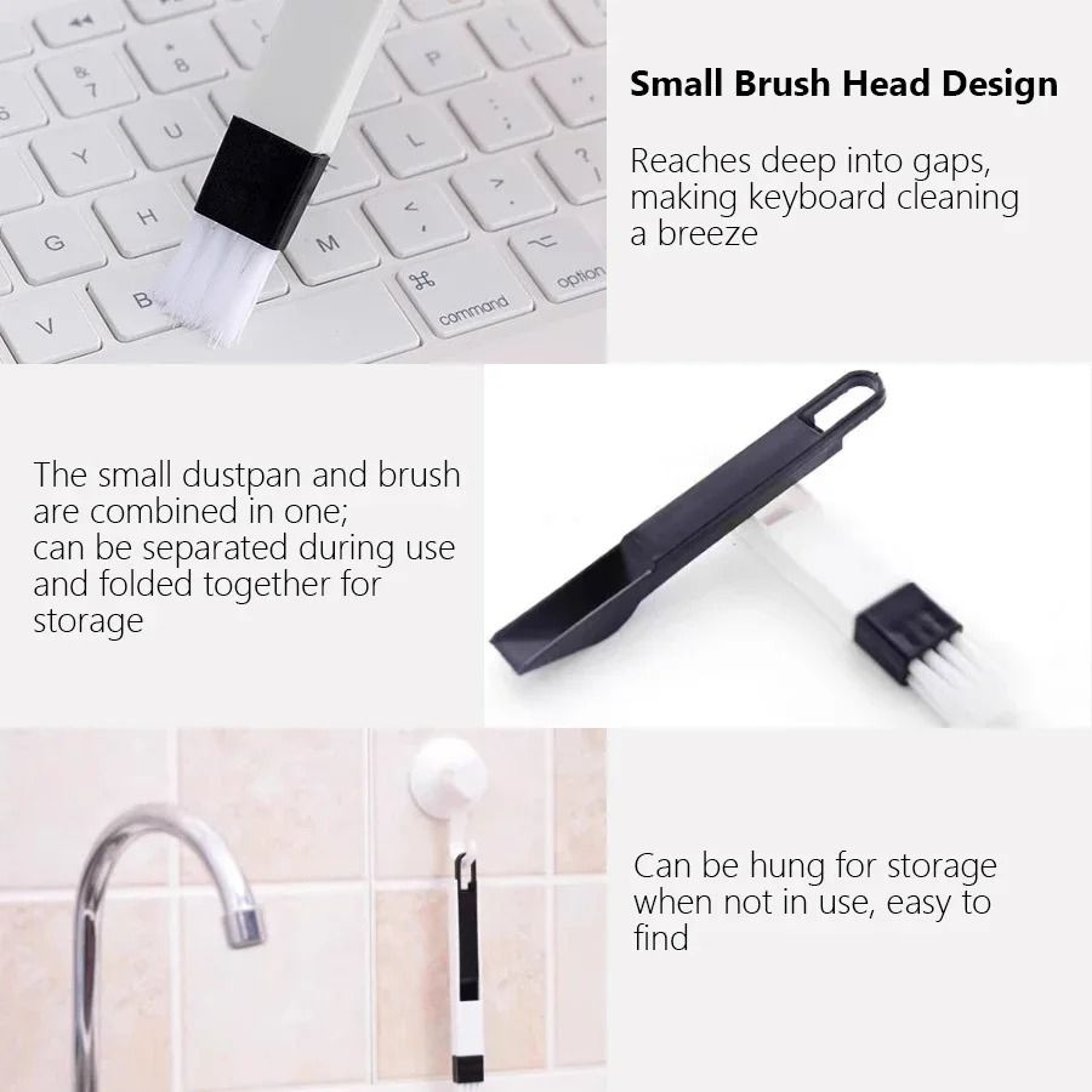 Portable Two In One Cleaning Brush For Door Window Keyboard Groove 3