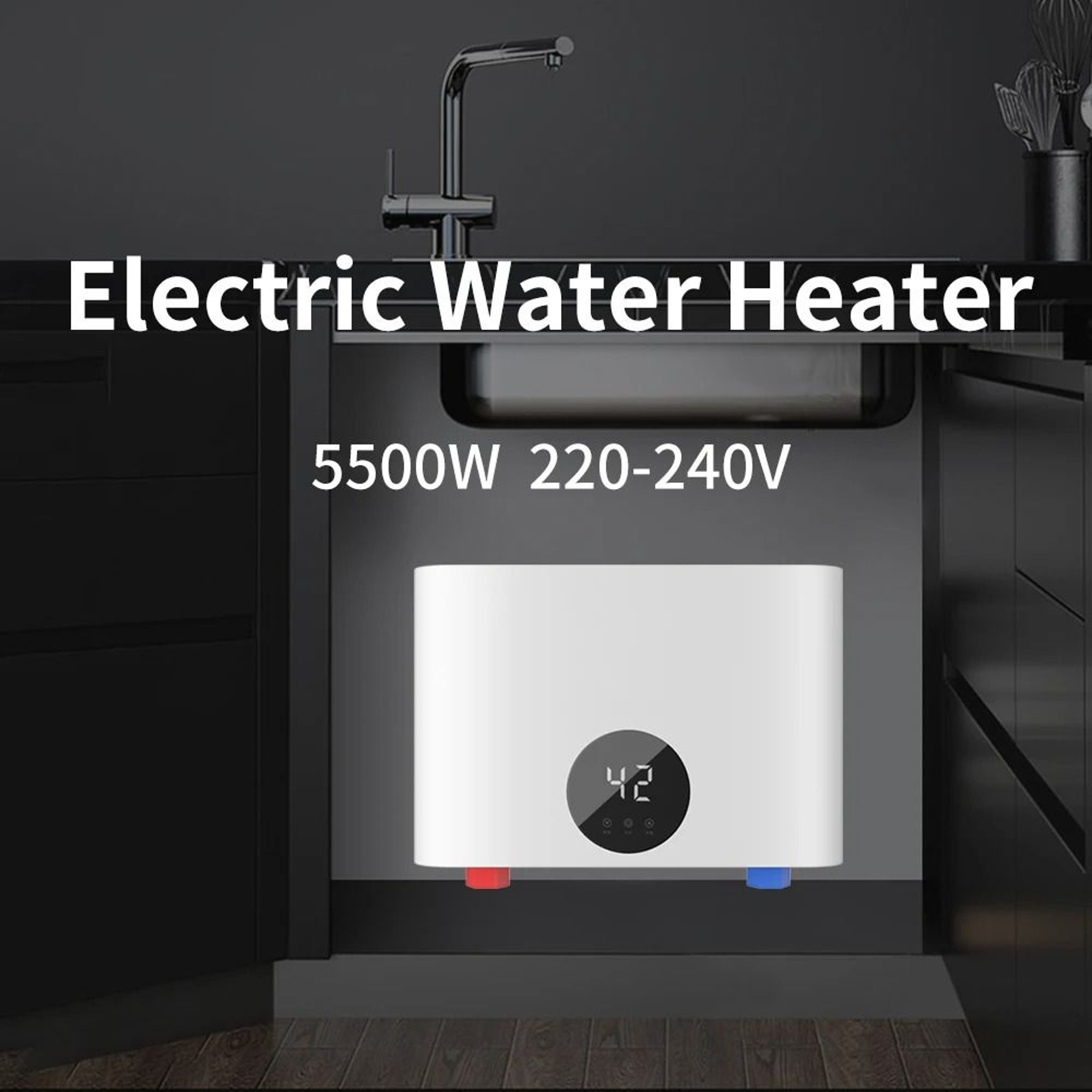 Electric Tankless Instant Water Heater With LED Display 1