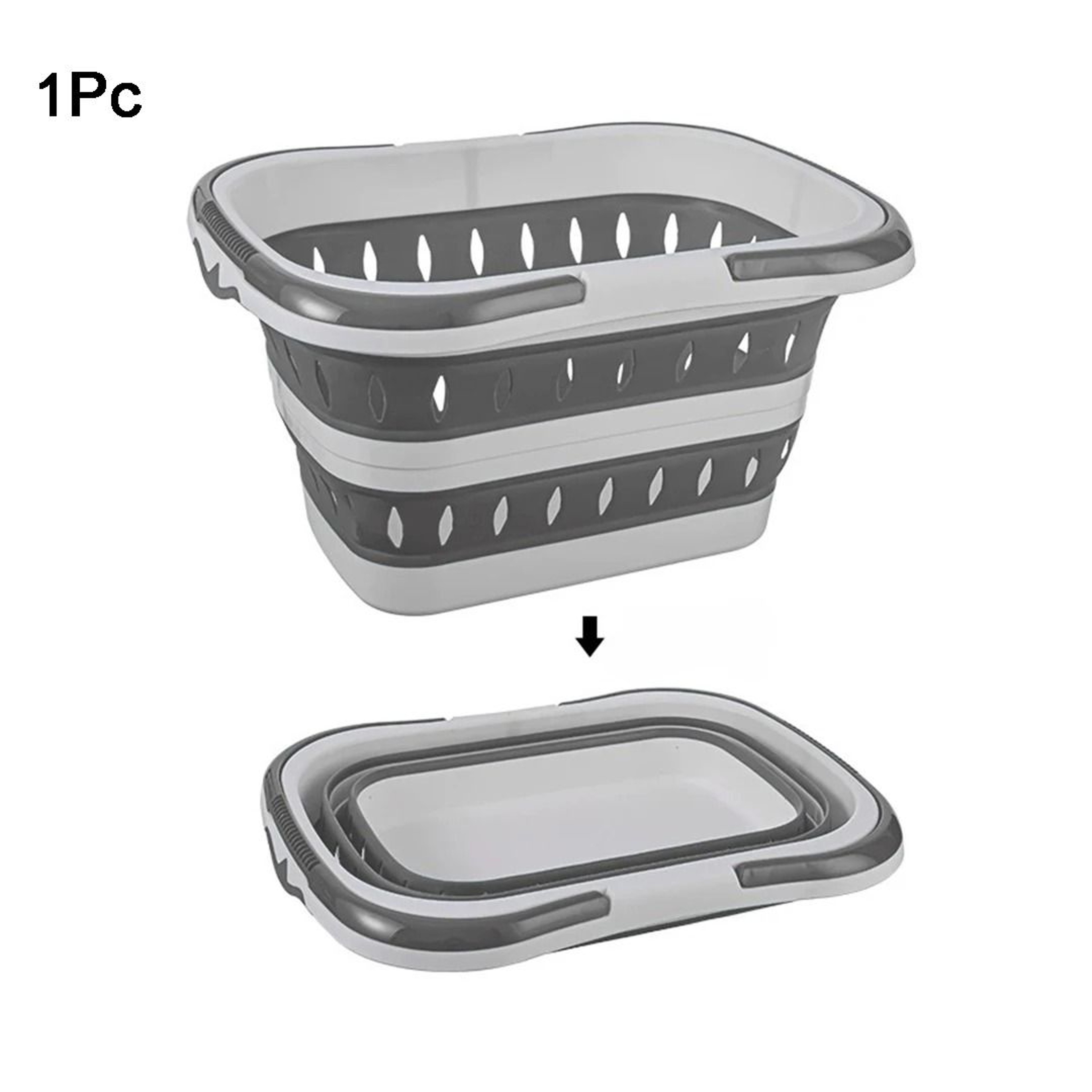 Foldable Laundry Basket With Handle Portable Space Saving Tub 6