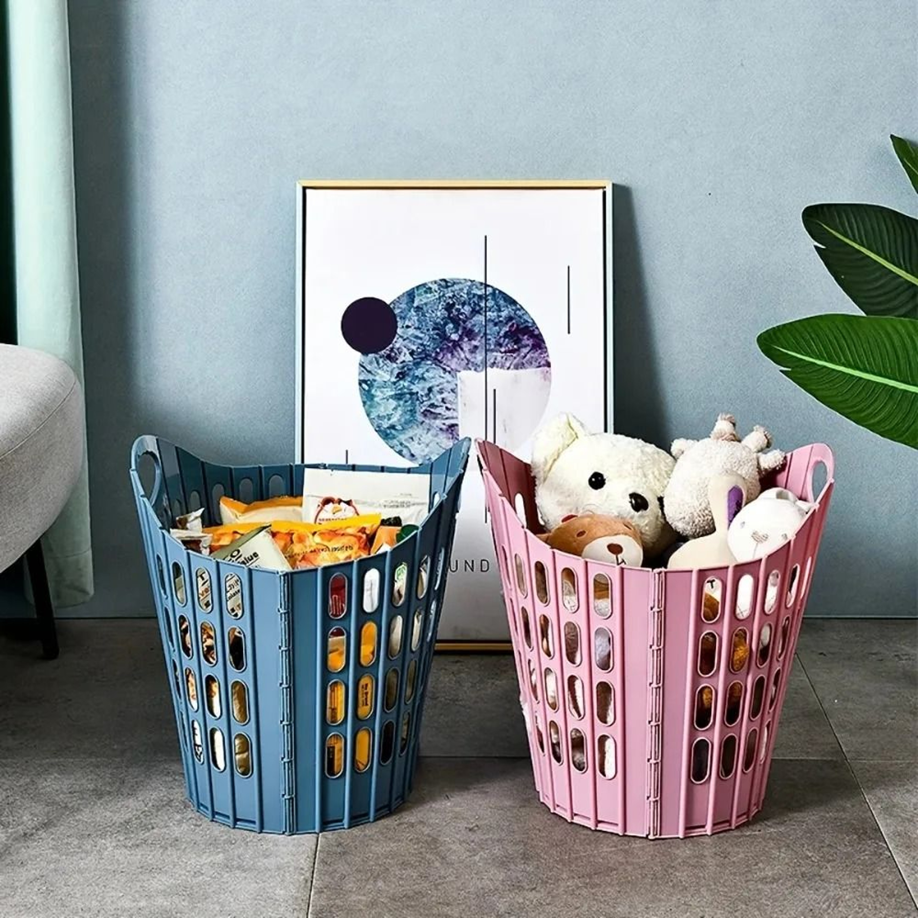 Bohemian Style Foldable Laundry Basket With Handle 3