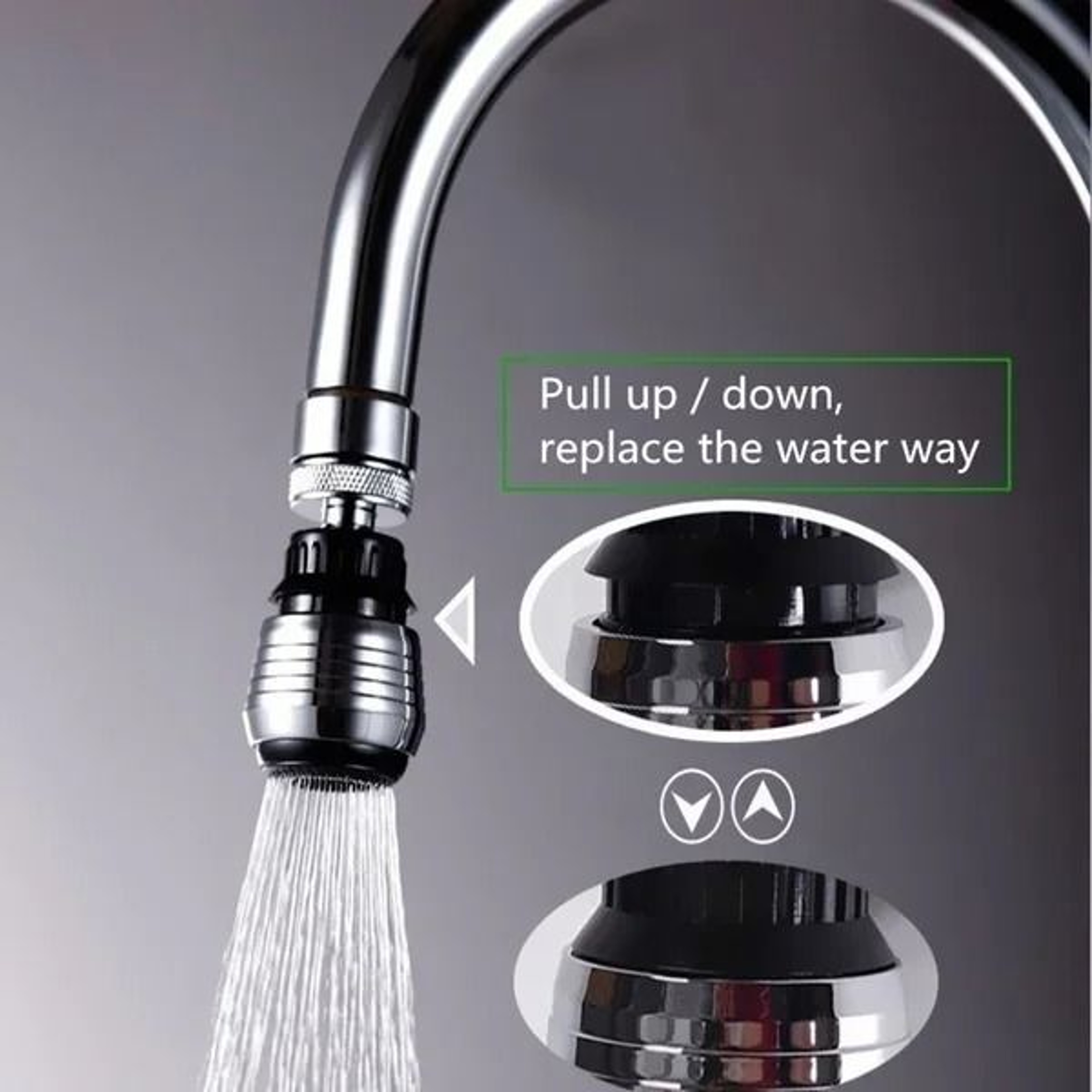 360 Degree Swivel Faucet Aerator And Filter Adapter 4