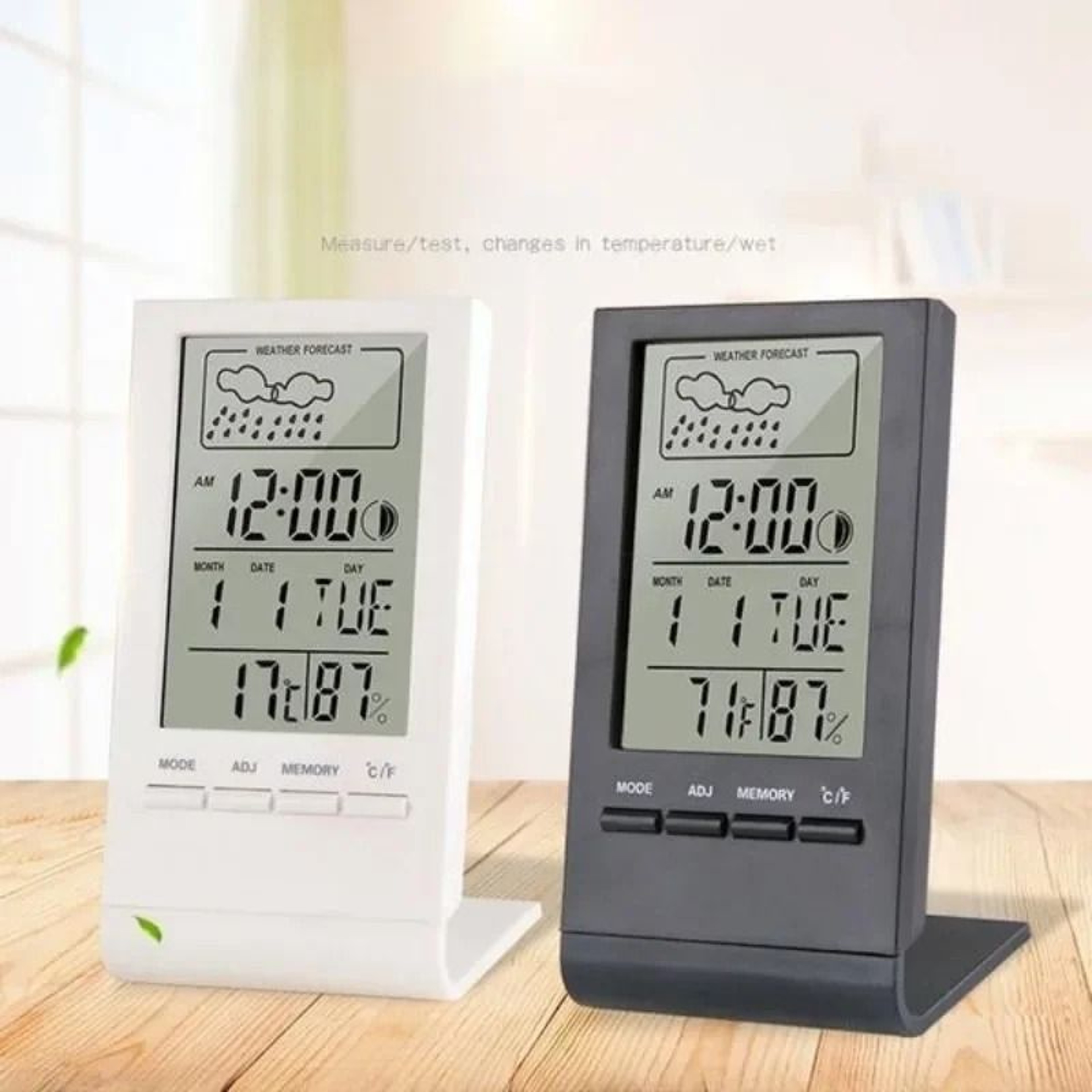 LED Digital Weather Station Clock With Thermometer And Hygrometer 5