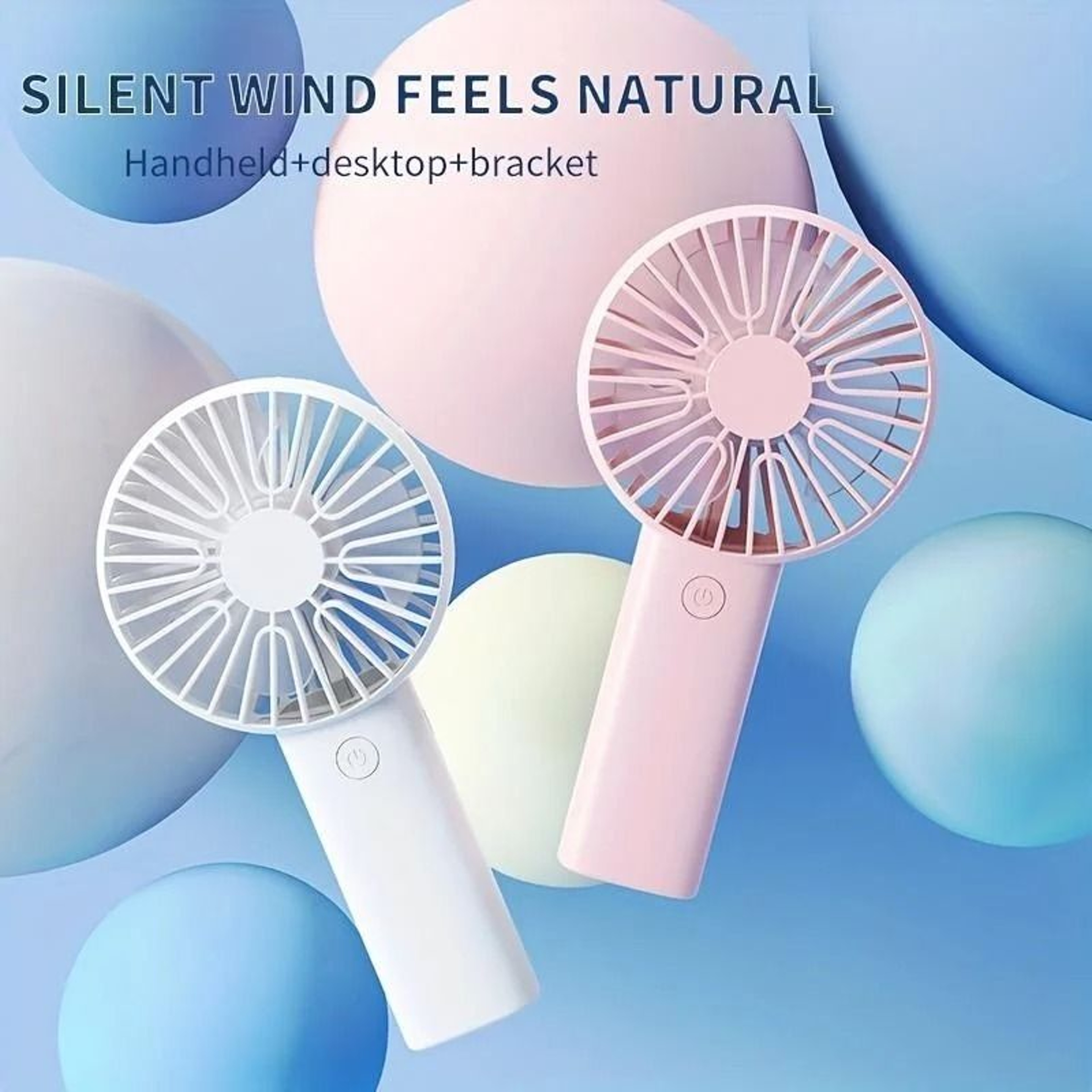 Rechargeable USB Handheld Fan With Phone Holder 0