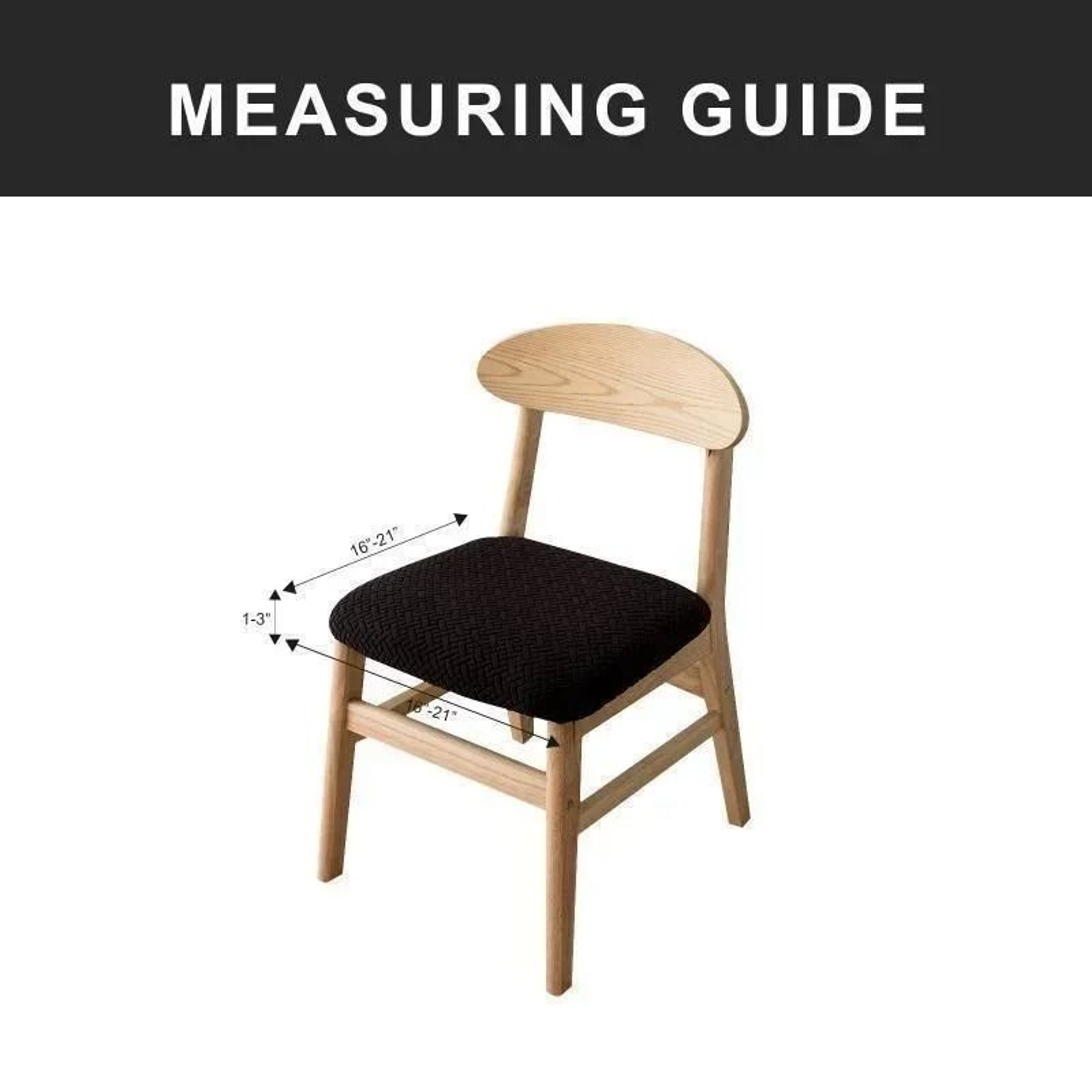 Stretchable Jacquard Dining Chair Seat Cover 3