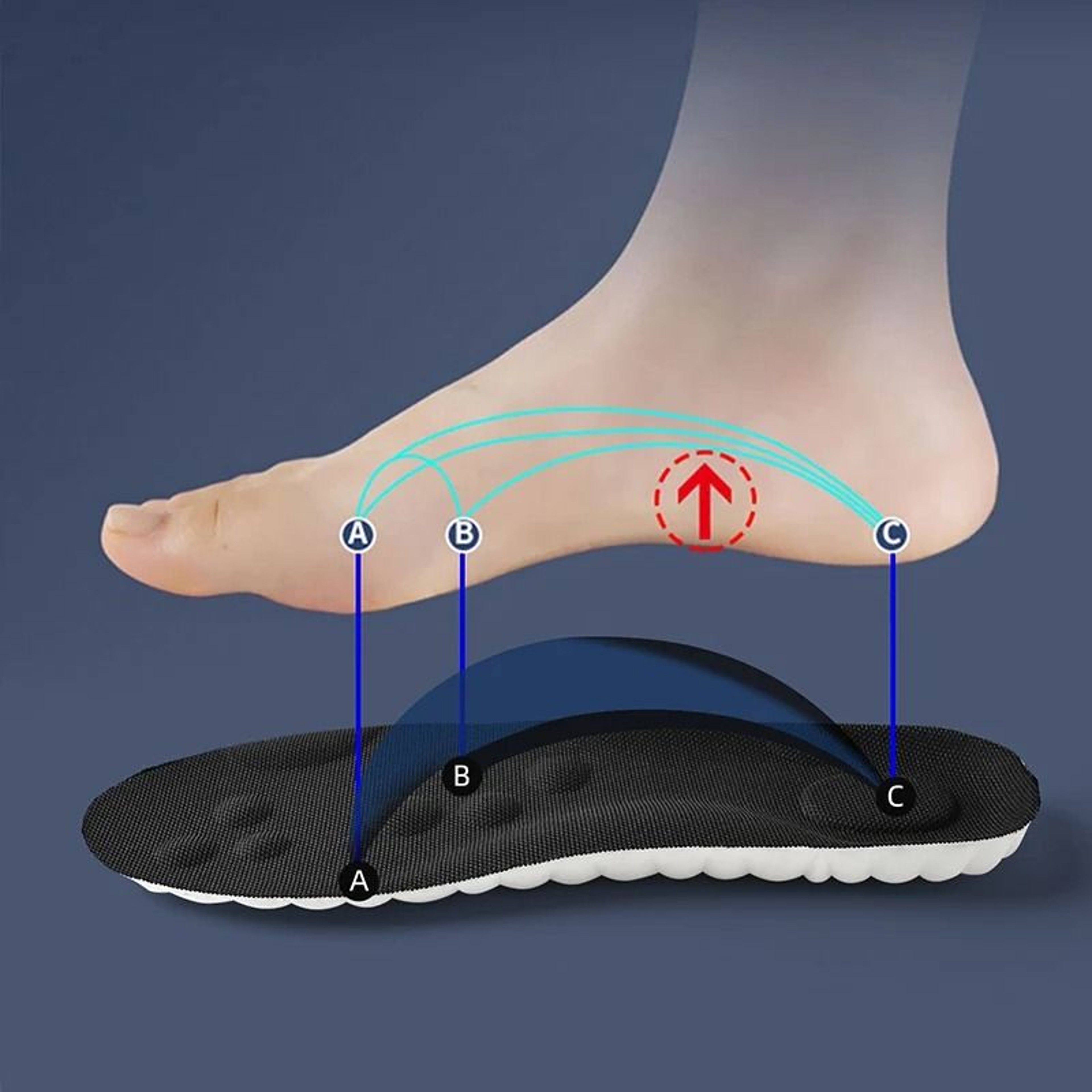 High Elasticity Latex Sport Insoles With Arch Support 1