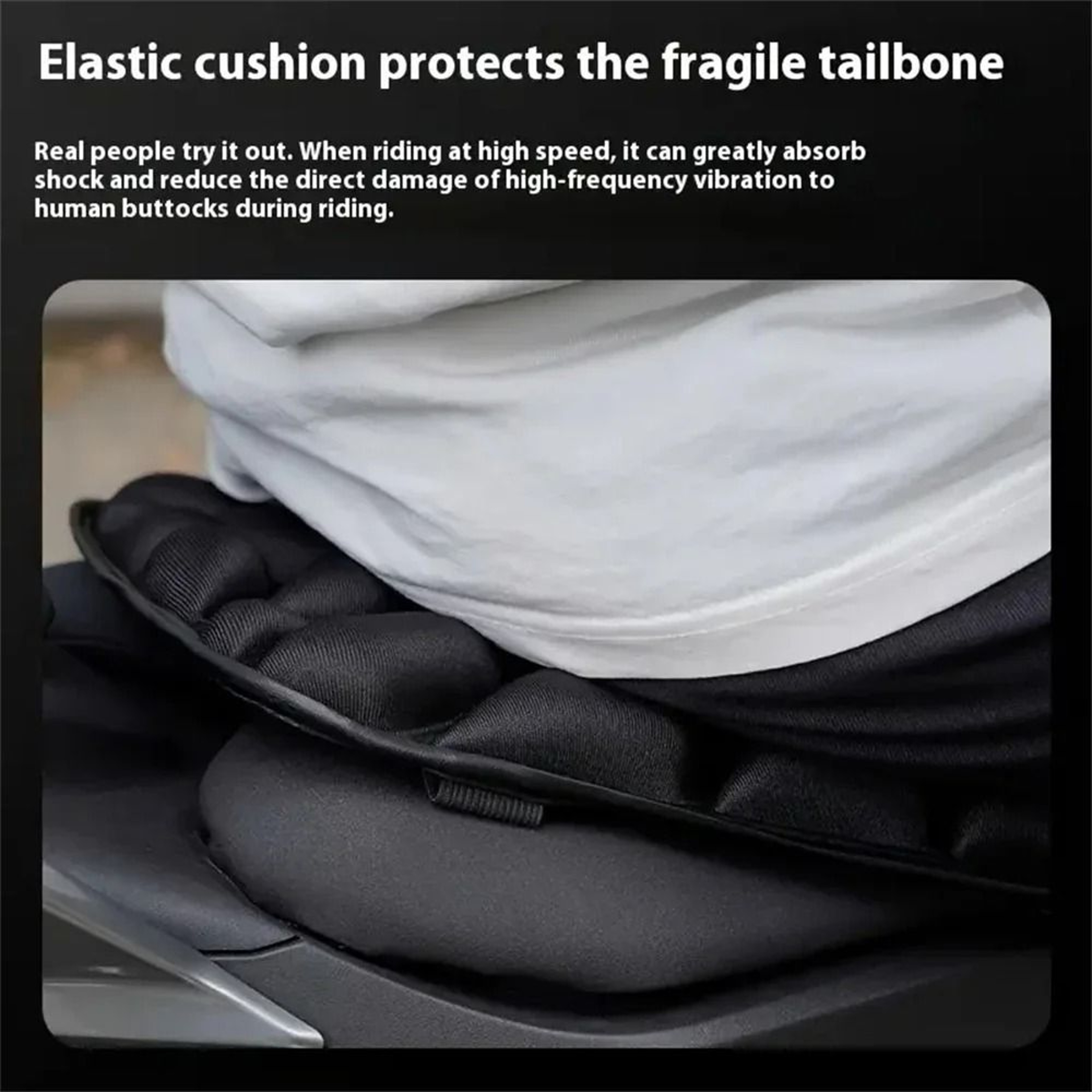 3D Comfort Gel Cushion Motorcycle Seat Pad Set 3