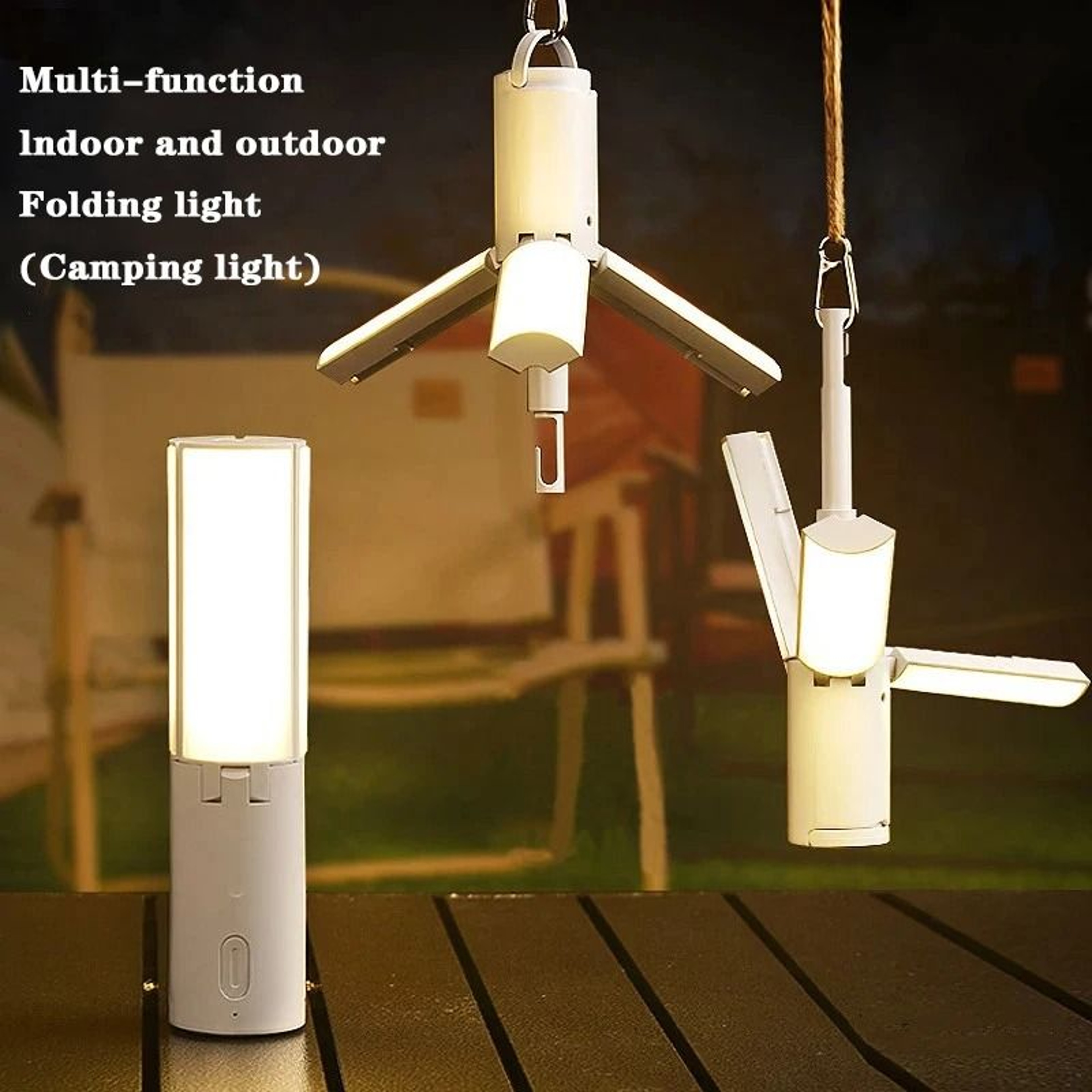 Portable Folding Rechargeable Camping Lantern With High Capacity Battery 0
