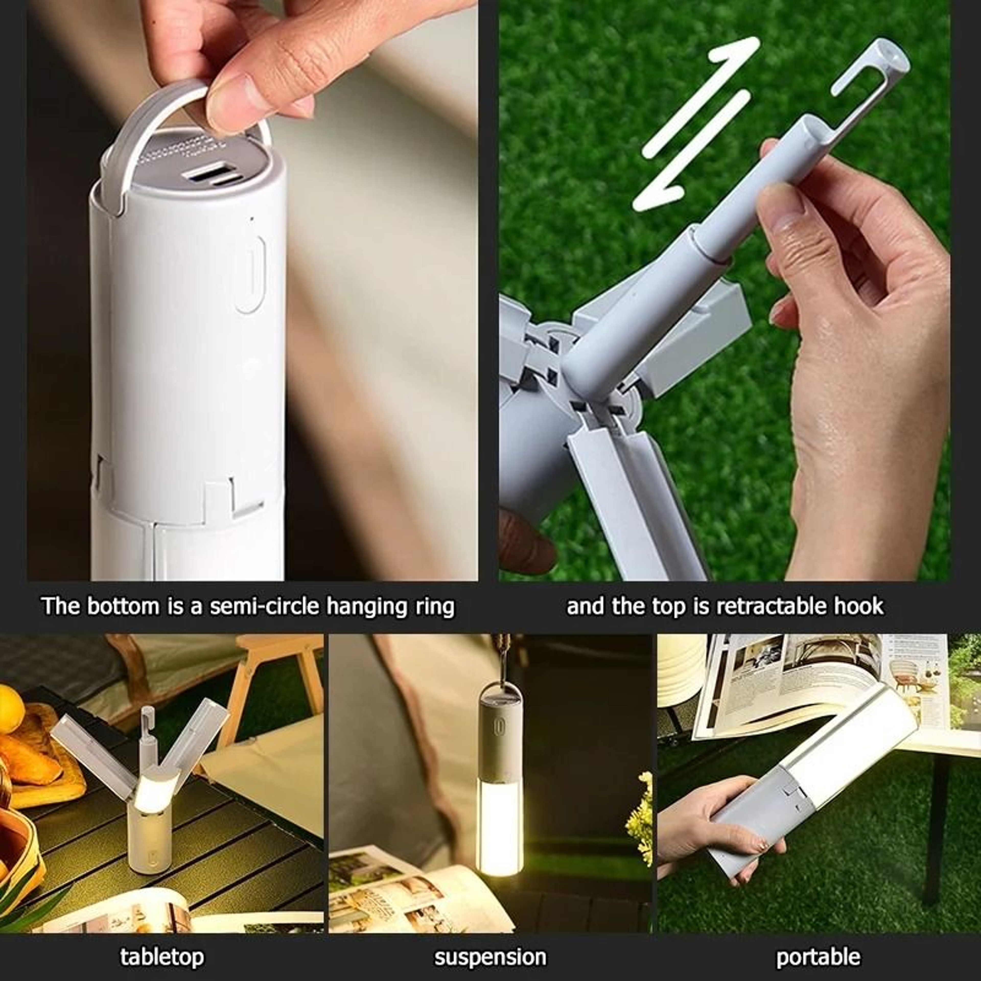 Portable Folding Rechargeable Camping Lantern With High Capacity Battery 4