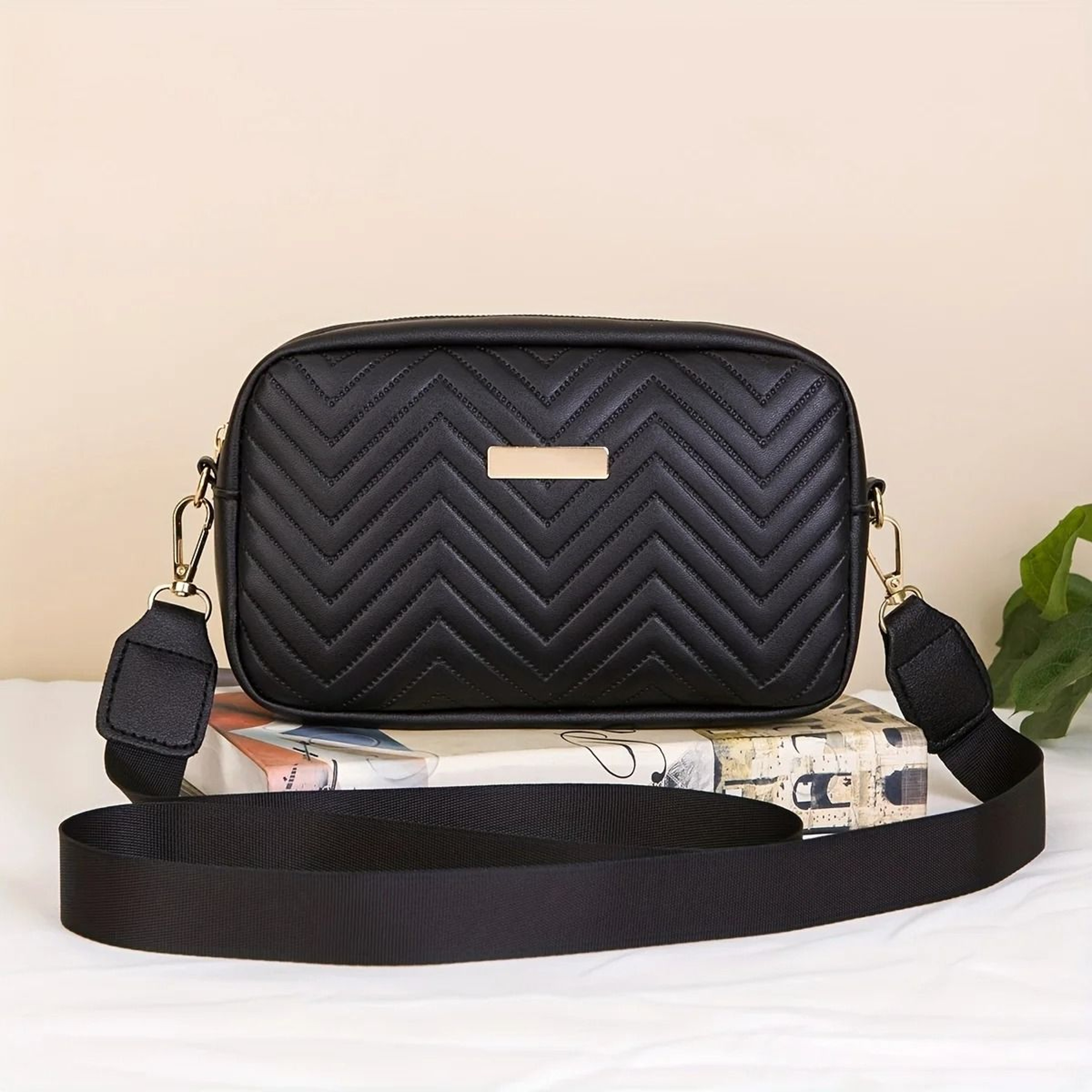 Mini Quilted Crossbody Bag And Wallet Combo 0
