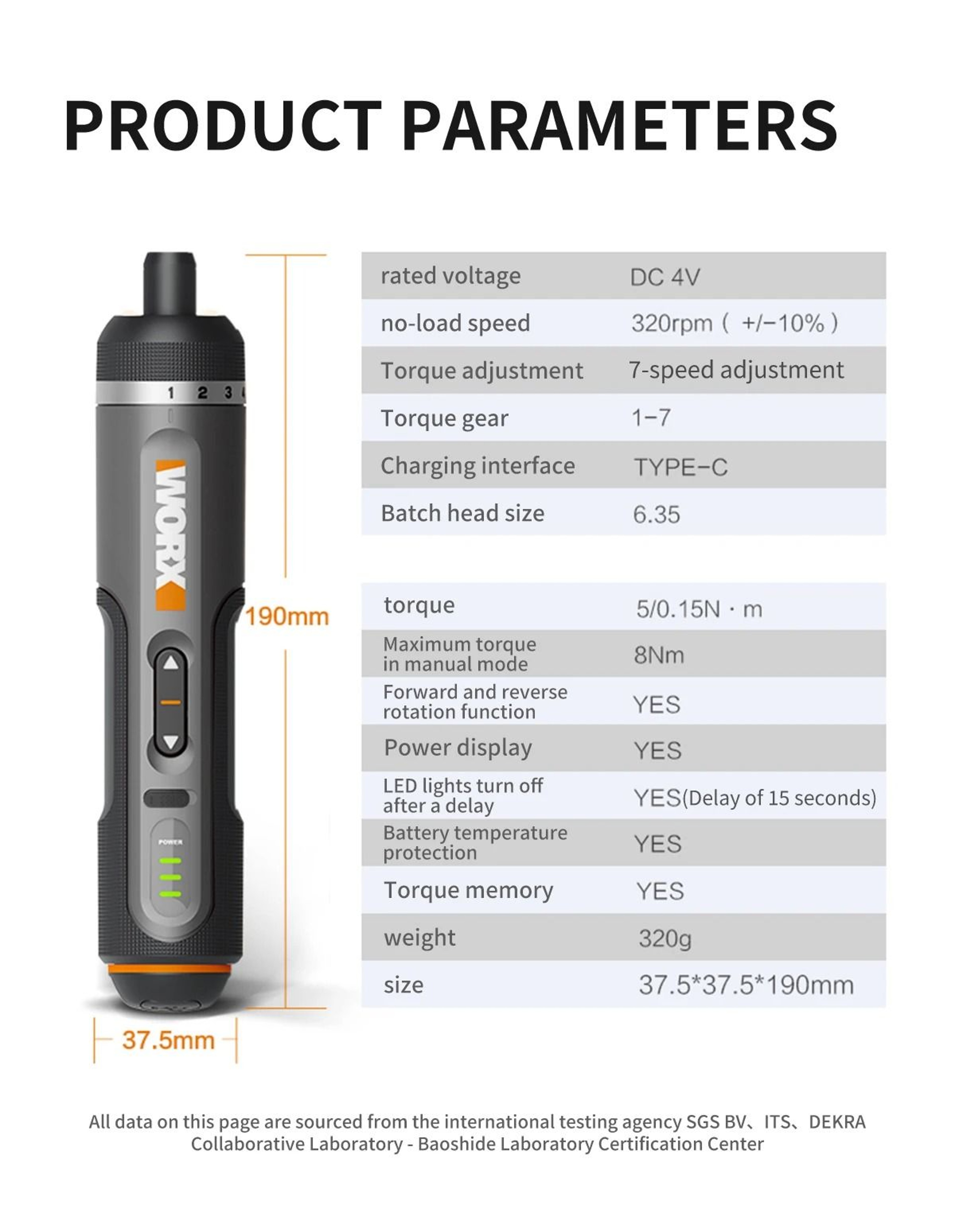 Smart Rechargeable Electric Screwdriver Kit With 30 Piece Bit Set 7