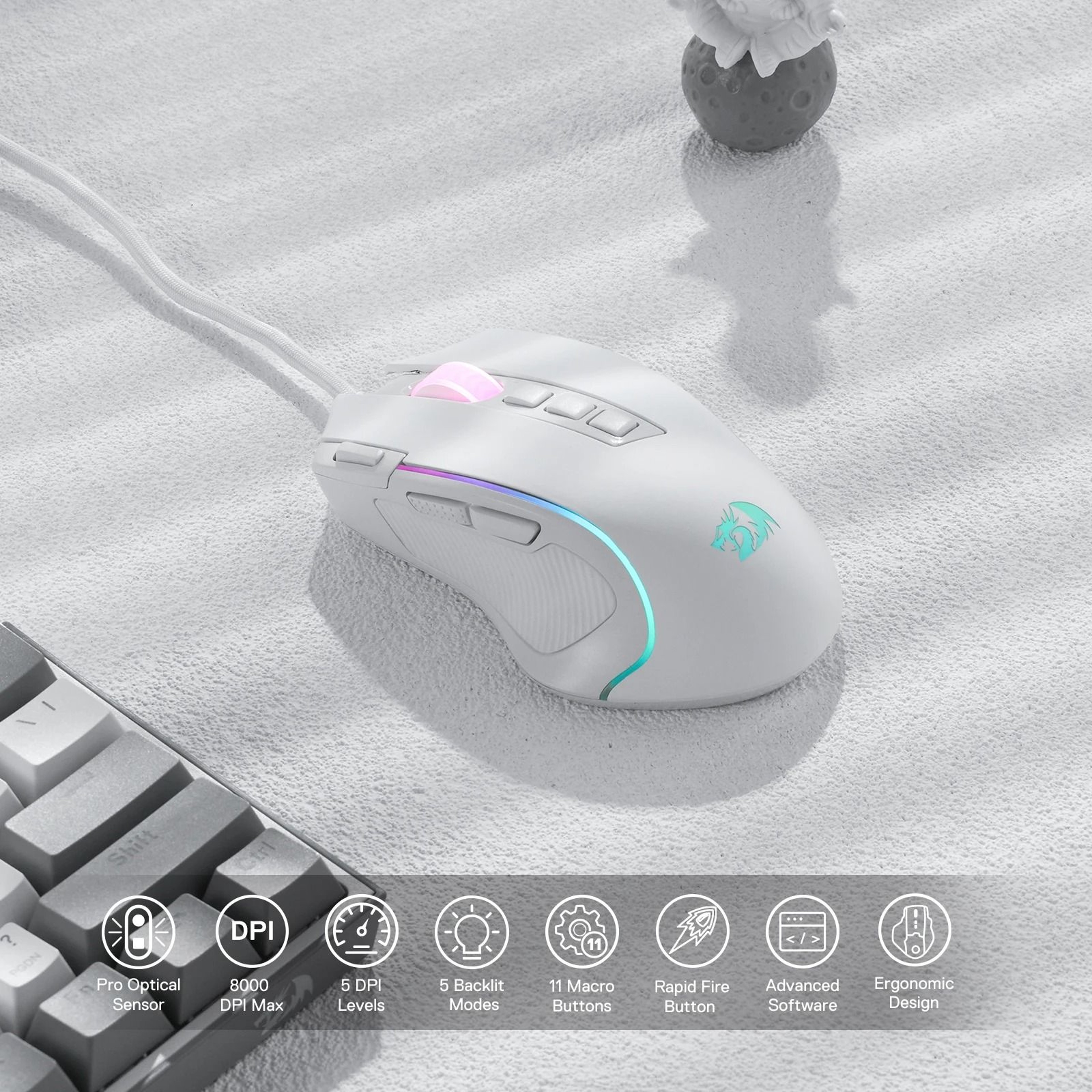 RGB Wired Gaming Mouse With 8000 DPI And Programmable Buttons 2
