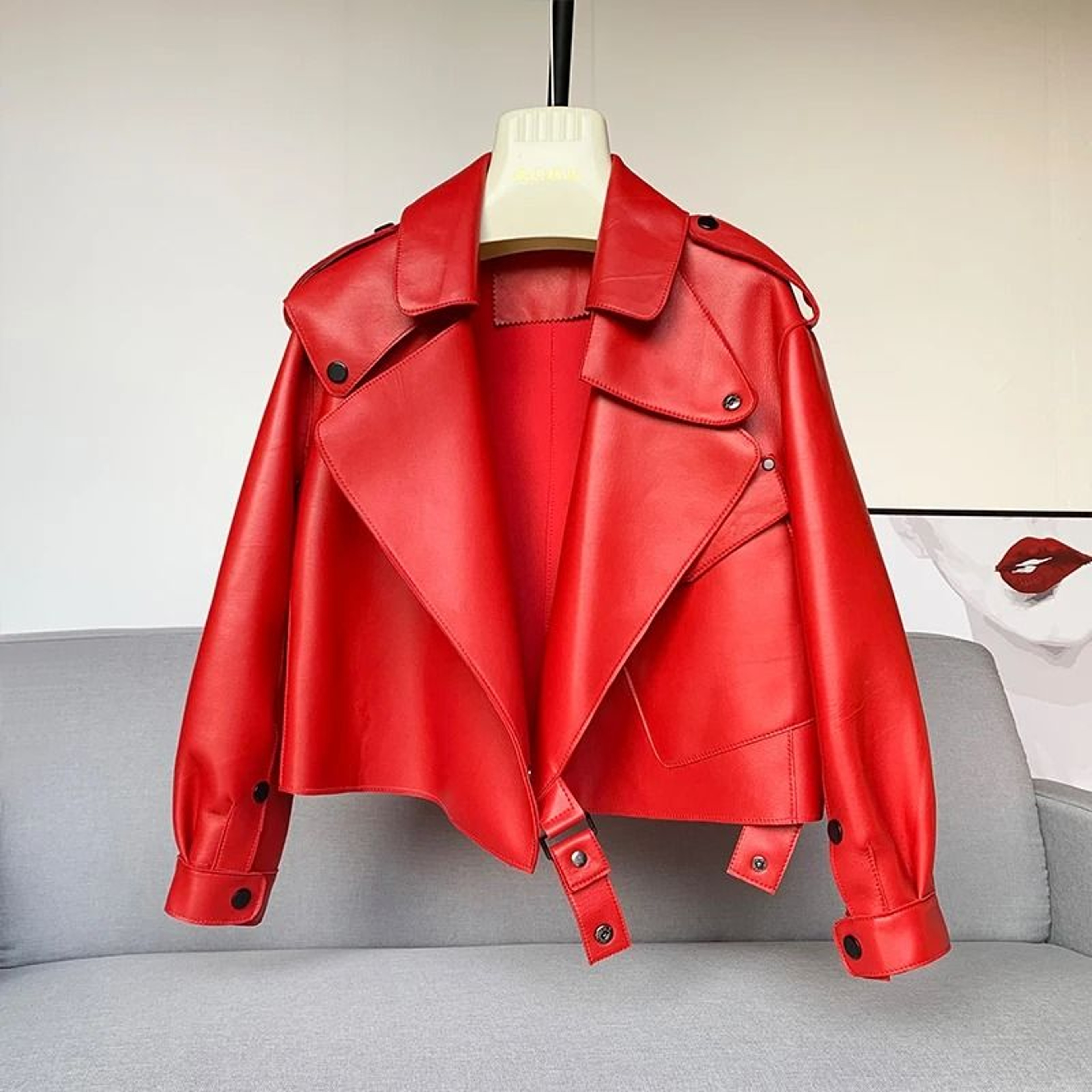 Womens Genuine Sheepskin Leather Jacket For Winter And Spring 2