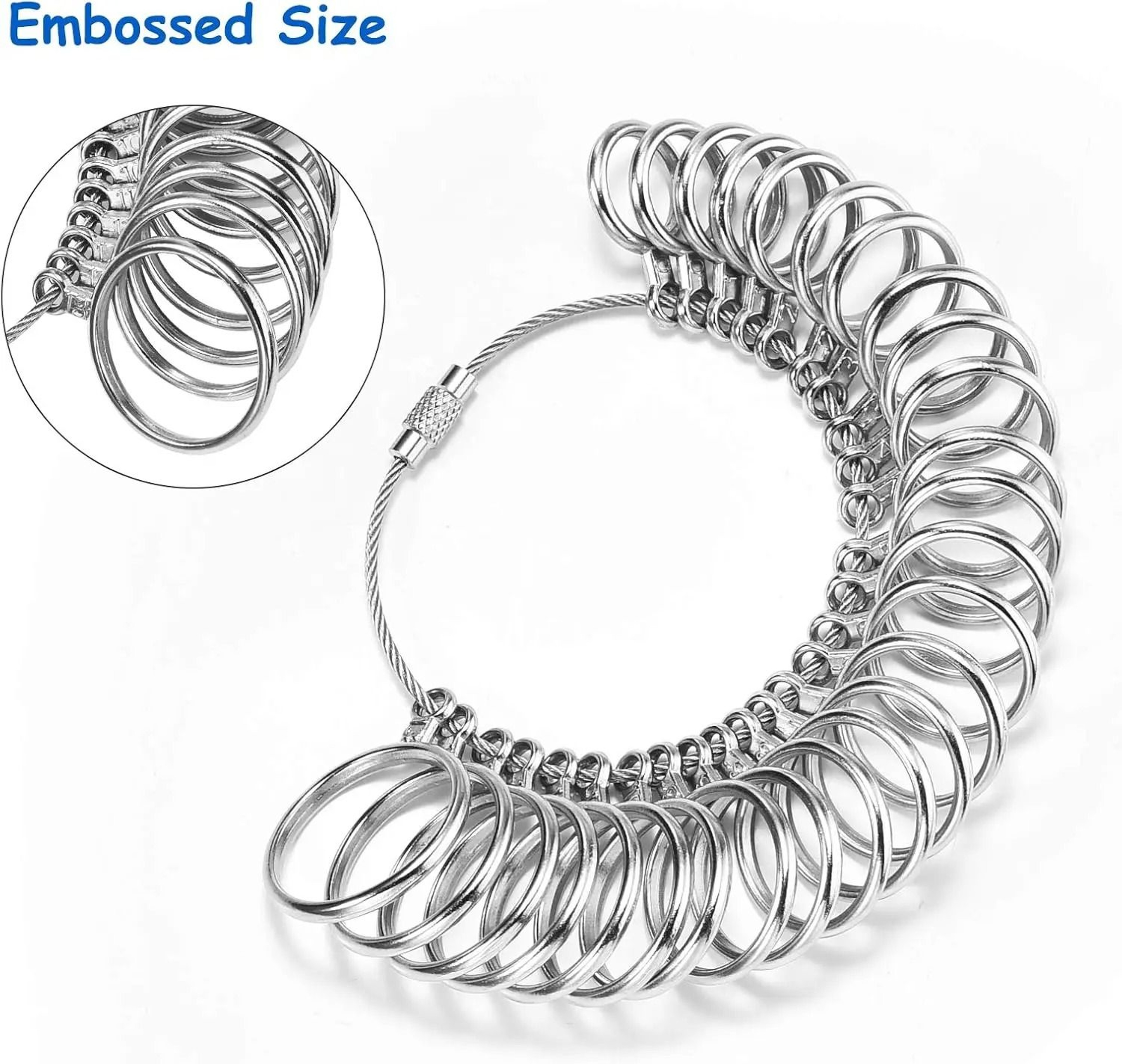 Aluminum Ring Measuring Kit With Mandrel And Finger Gauge 6