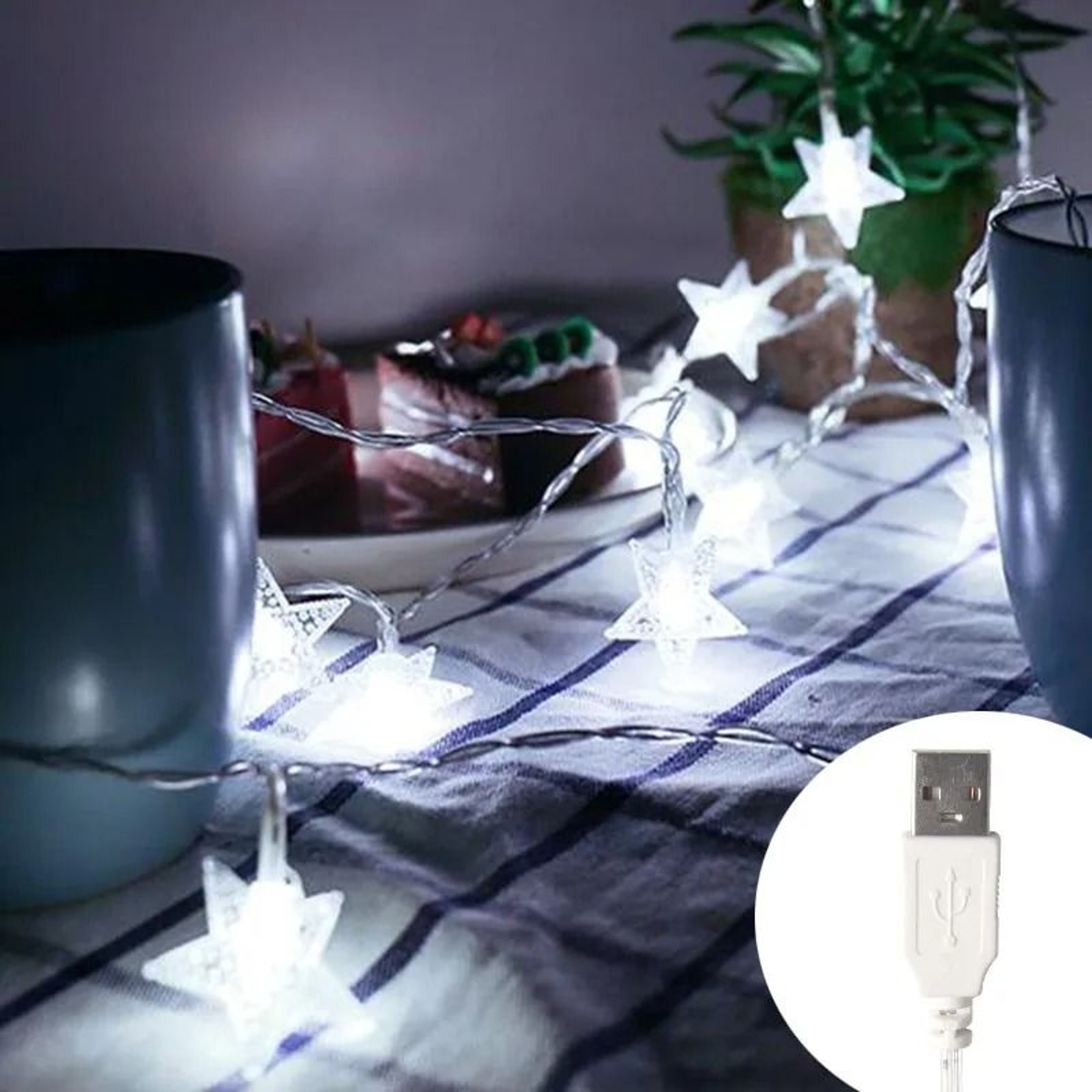 Star Fairy Lights Outdoor Chain Lights Garland Bulb String Lights Party Home Garden Decoration 8