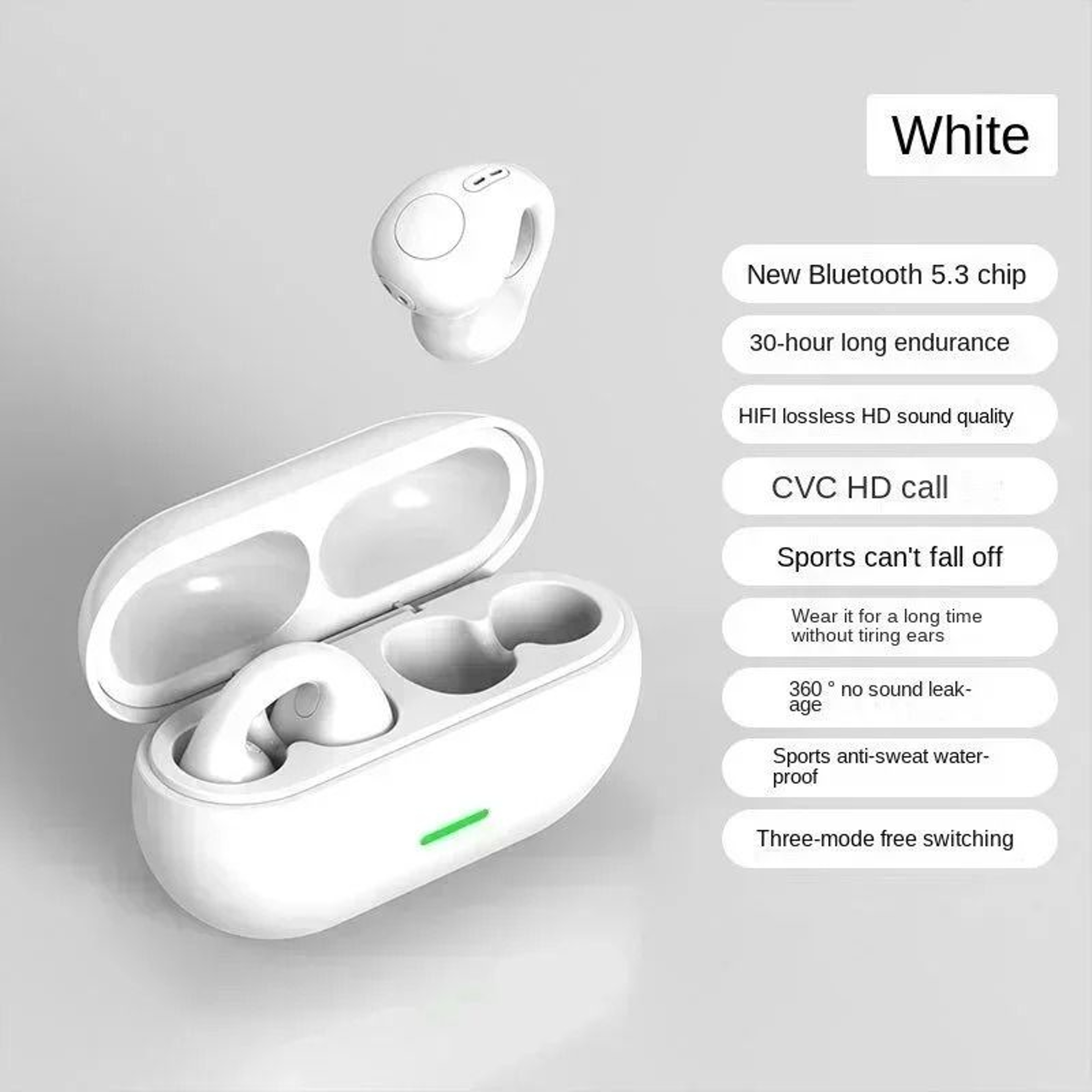 Bone Conduction Wireless Bluetooth 53 Headphones Sports Earphones HiFi Sound Quality Waterproof TWS 7