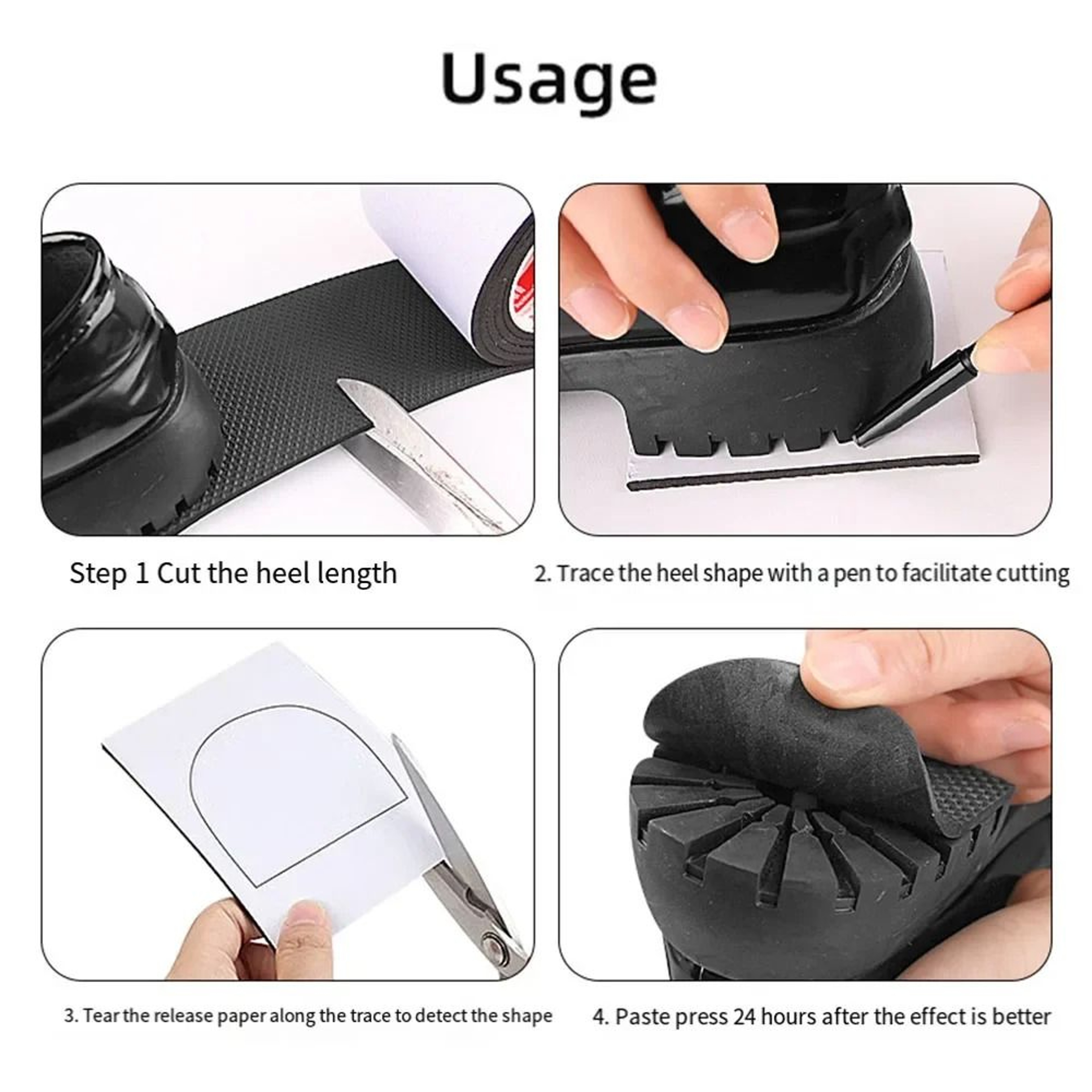 No Adhesive Anti Slip Sole Stickers Mute Cushion Insoles Repair Outsole Pads Shoe Accessories 3