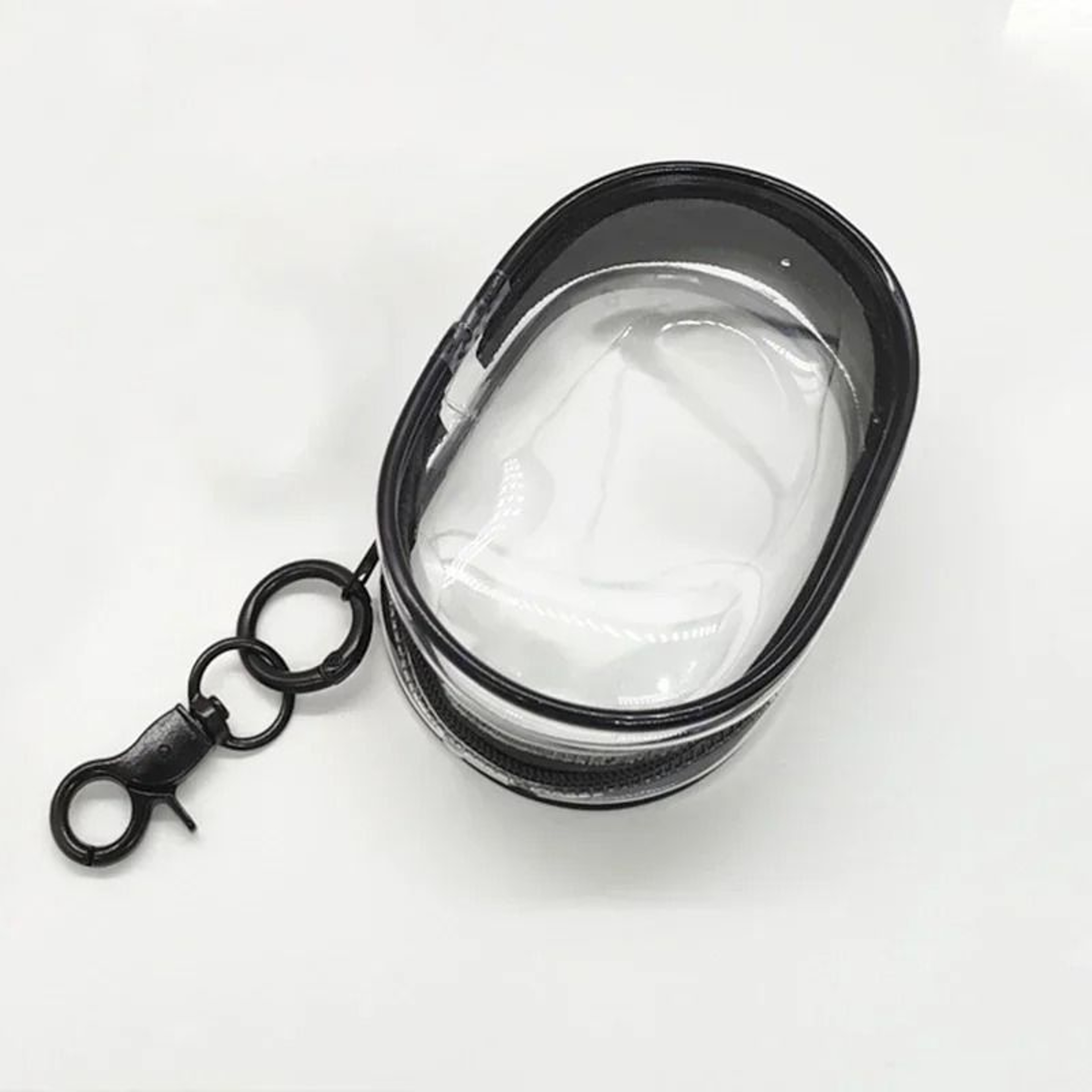 Portable Mini Clear Zipper Storage Bag Keychain Box Organizer For Earphones And Chargers 2