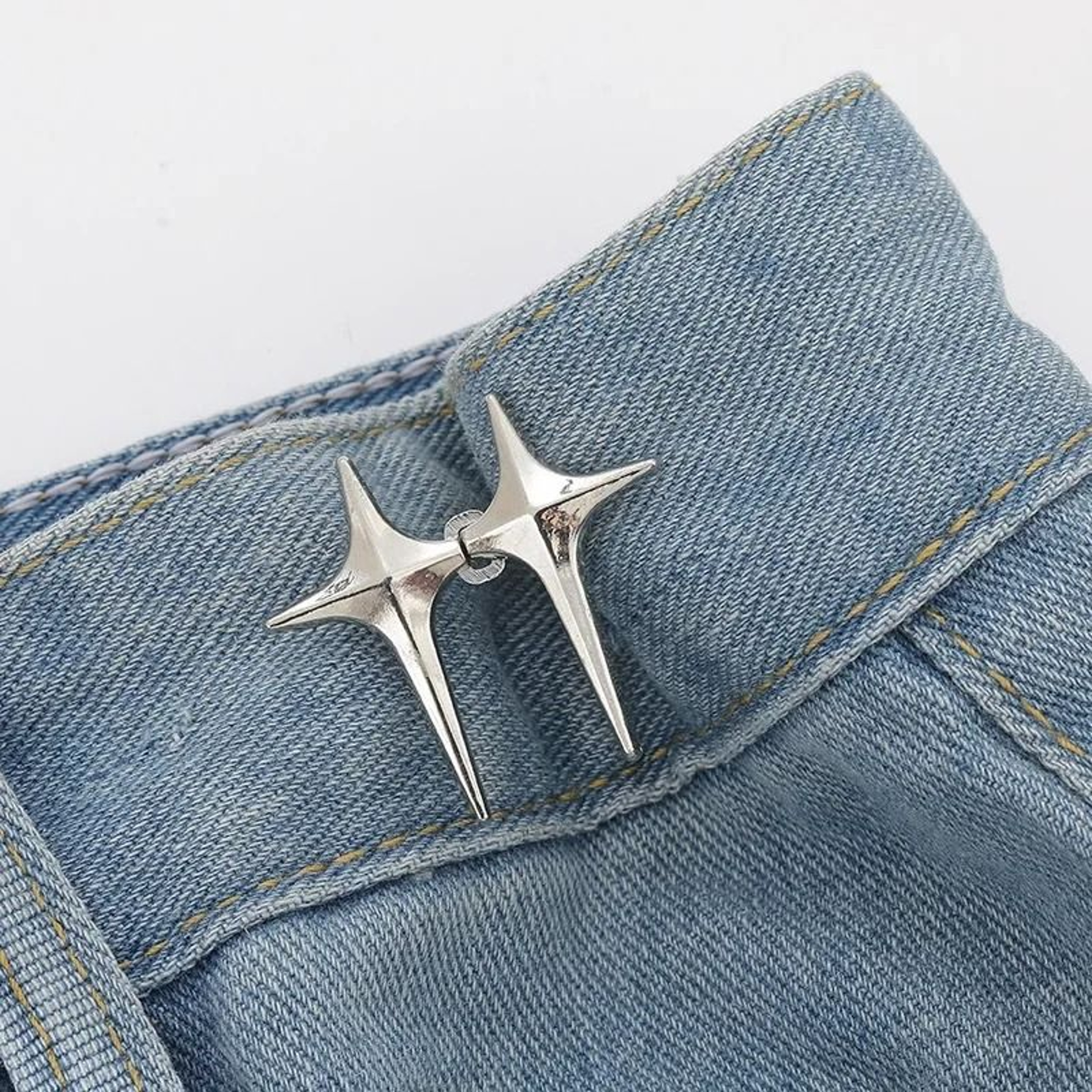 Adjustable Waist Buckle Clips Retractable Pin Clips For Jeans Pants Skirts Waist Tightener 7