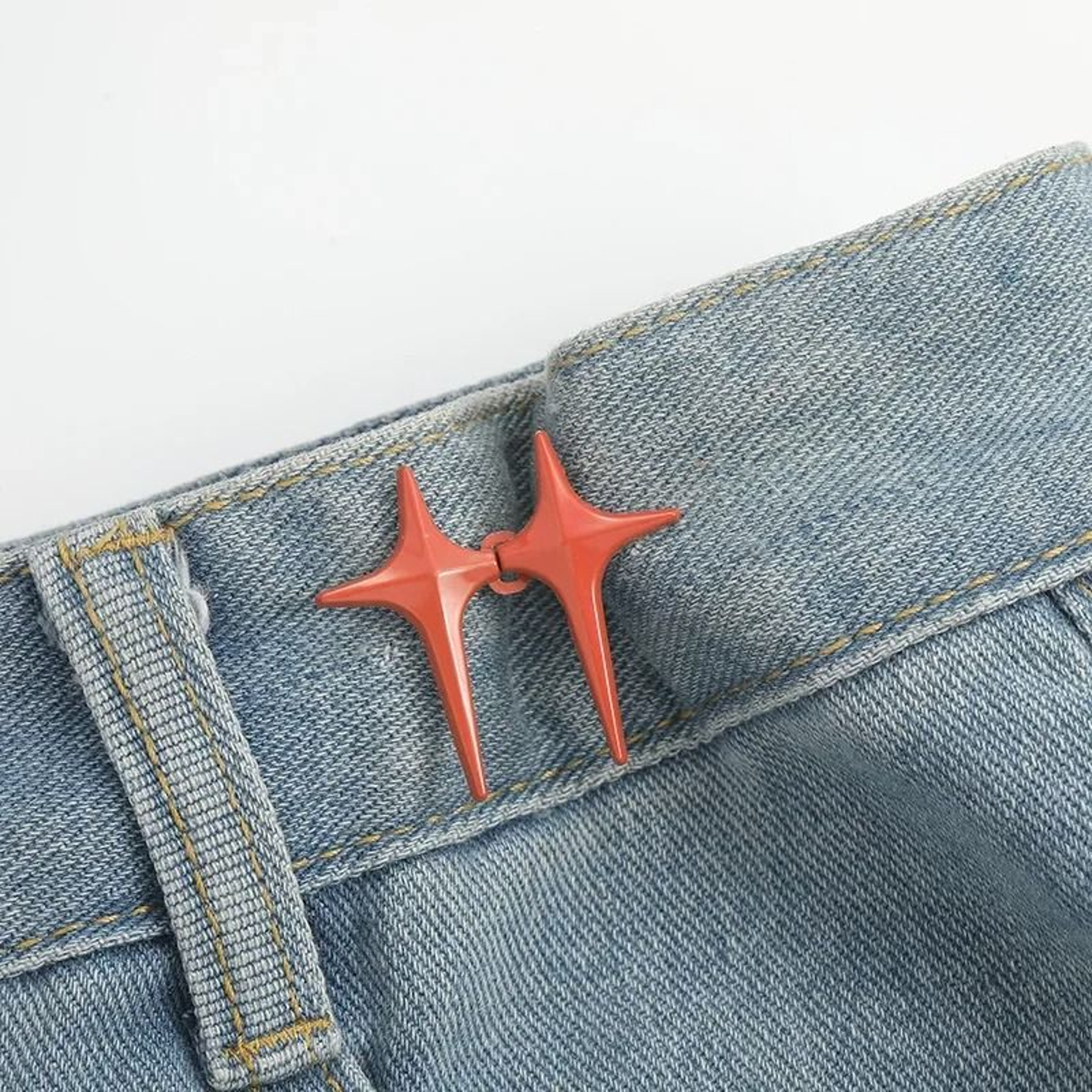 Adjustable Waist Buckle Clips Retractable Pin Clips For Jeans Pants Skirts Waist Tightener 16