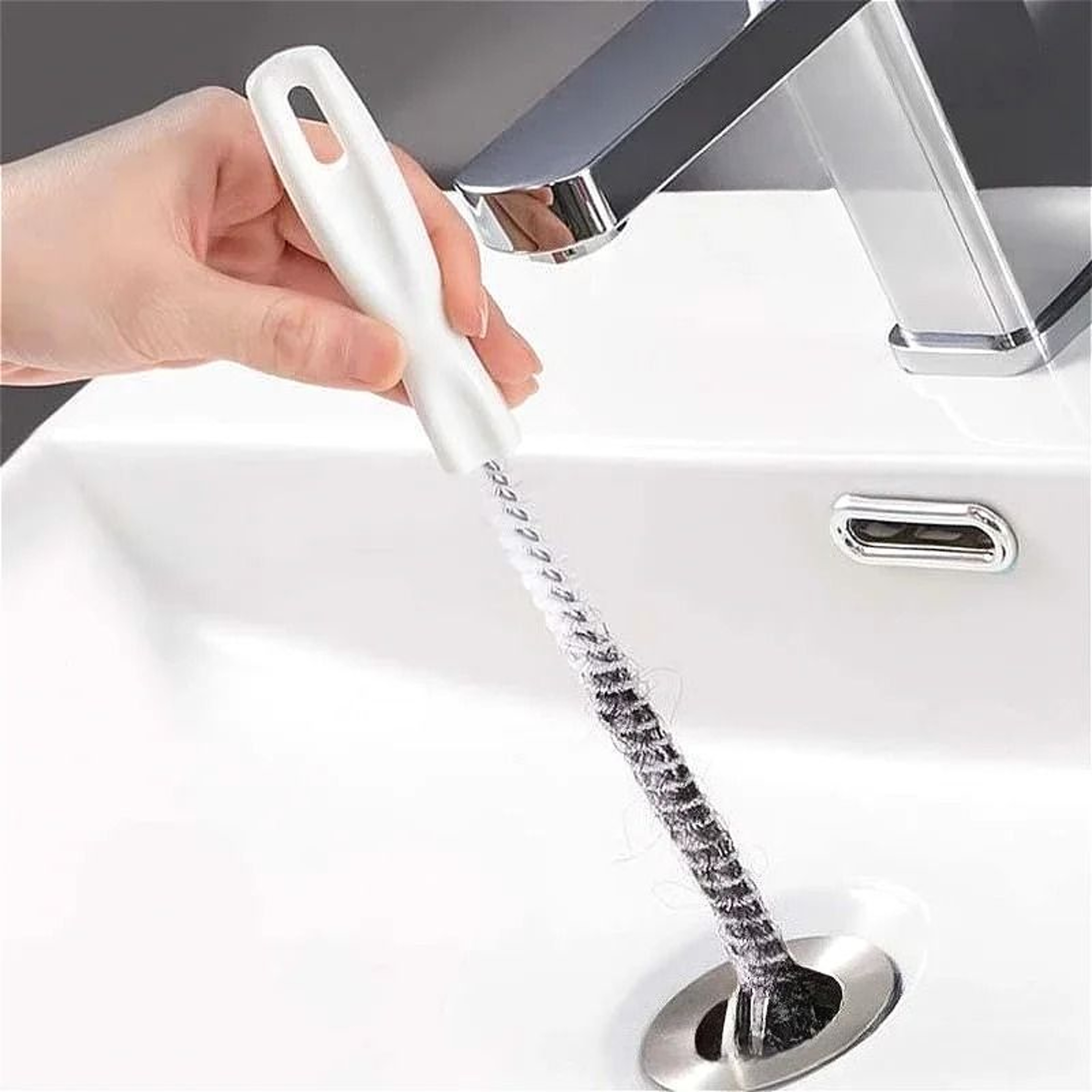 Sewage Hair Cleaner Washbasin Pipe Unclogger Brush For Kitchen And Bathroom 2