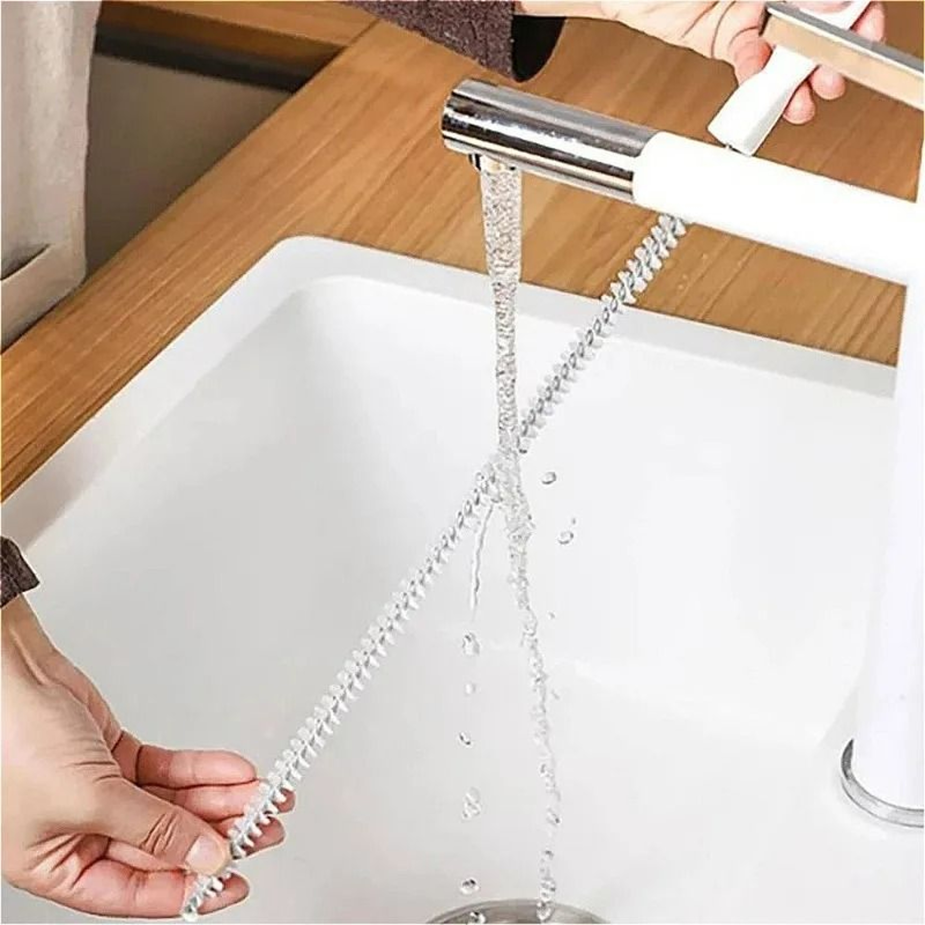 Sewage Hair Cleaner Washbasin Pipe Unclogger Brush For Kitchen And Bathroom 4