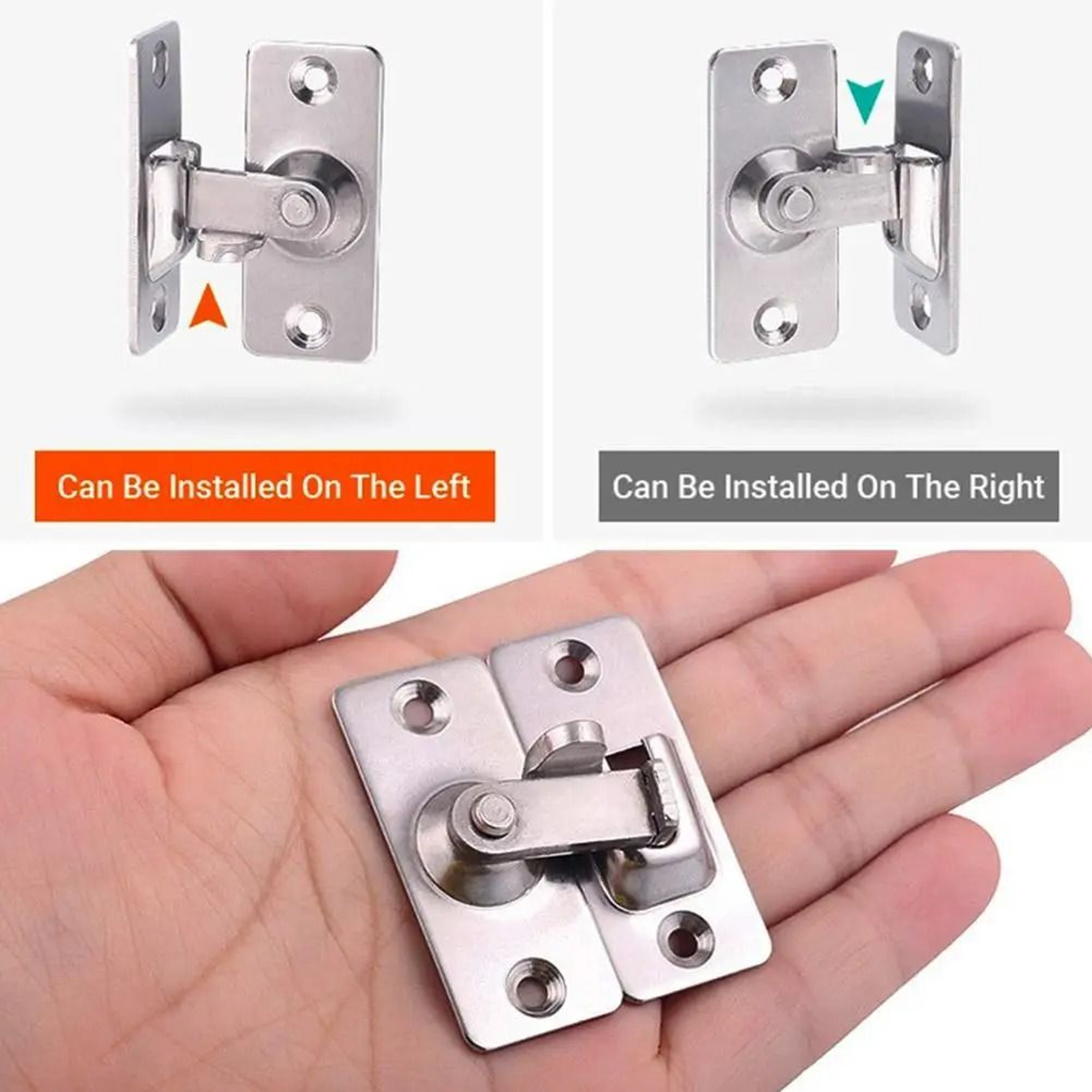 Door Lock Guardian Latch Bolt 90 Degree Steel Toggle Latch For Sliding Door Wine Cabinet Closet 3