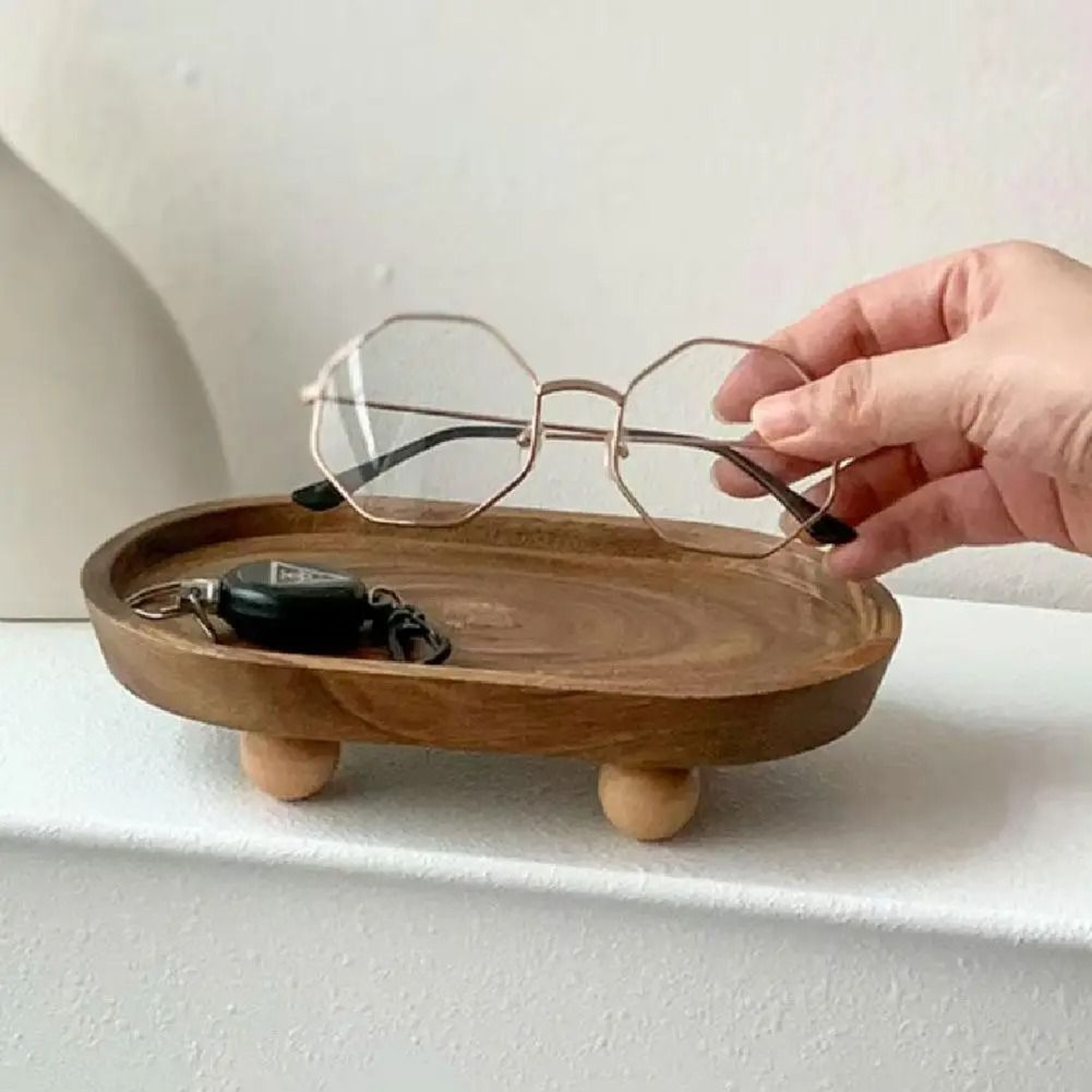 Natural Wood Serving Tray For Desserts And Home Decor 5
