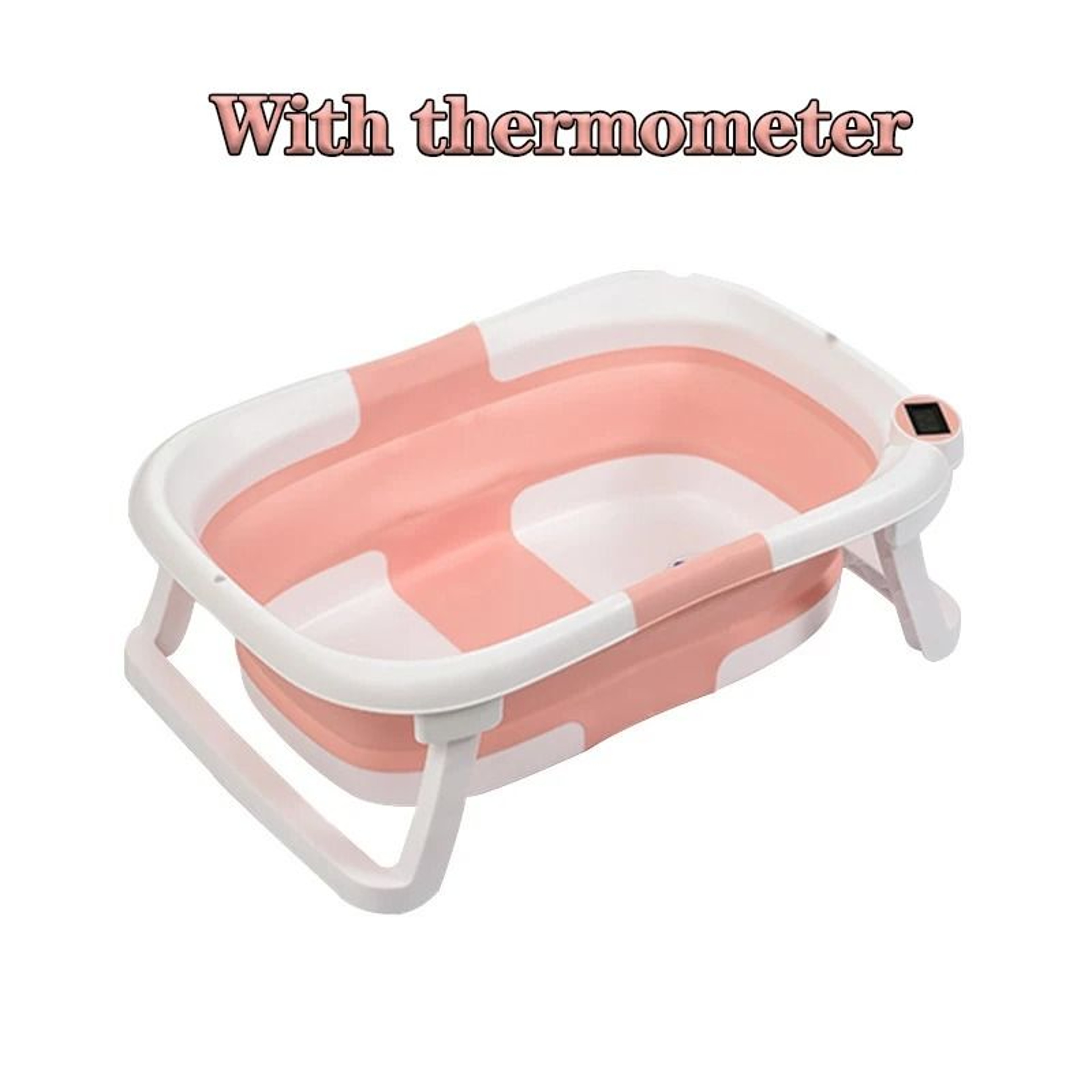 Smart Folding Baby Bath Tub With RealTime Temperature Display And NonSlip Mat 9