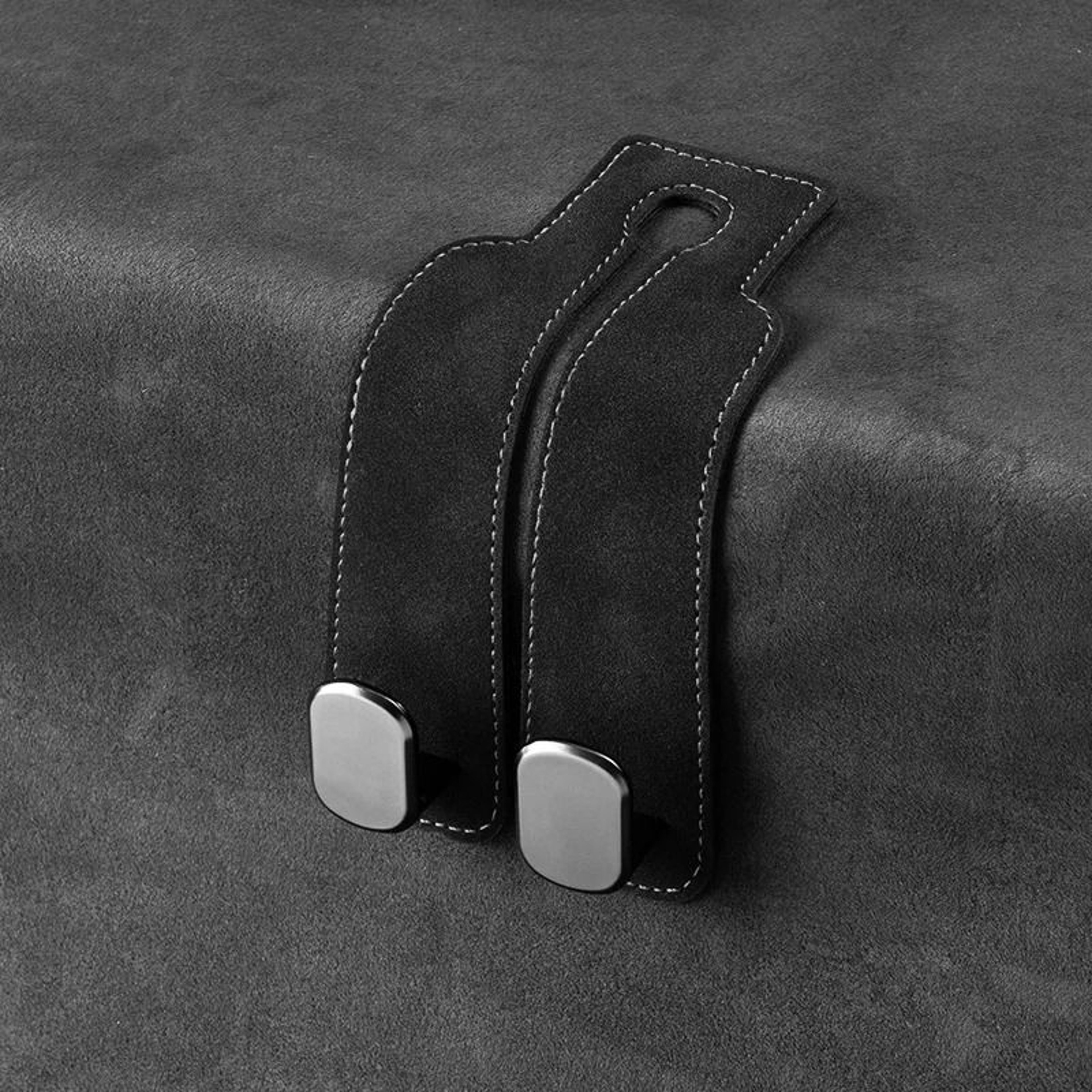 Smart Car Seat Back Double Hook Suede Style For Rear Storage 9