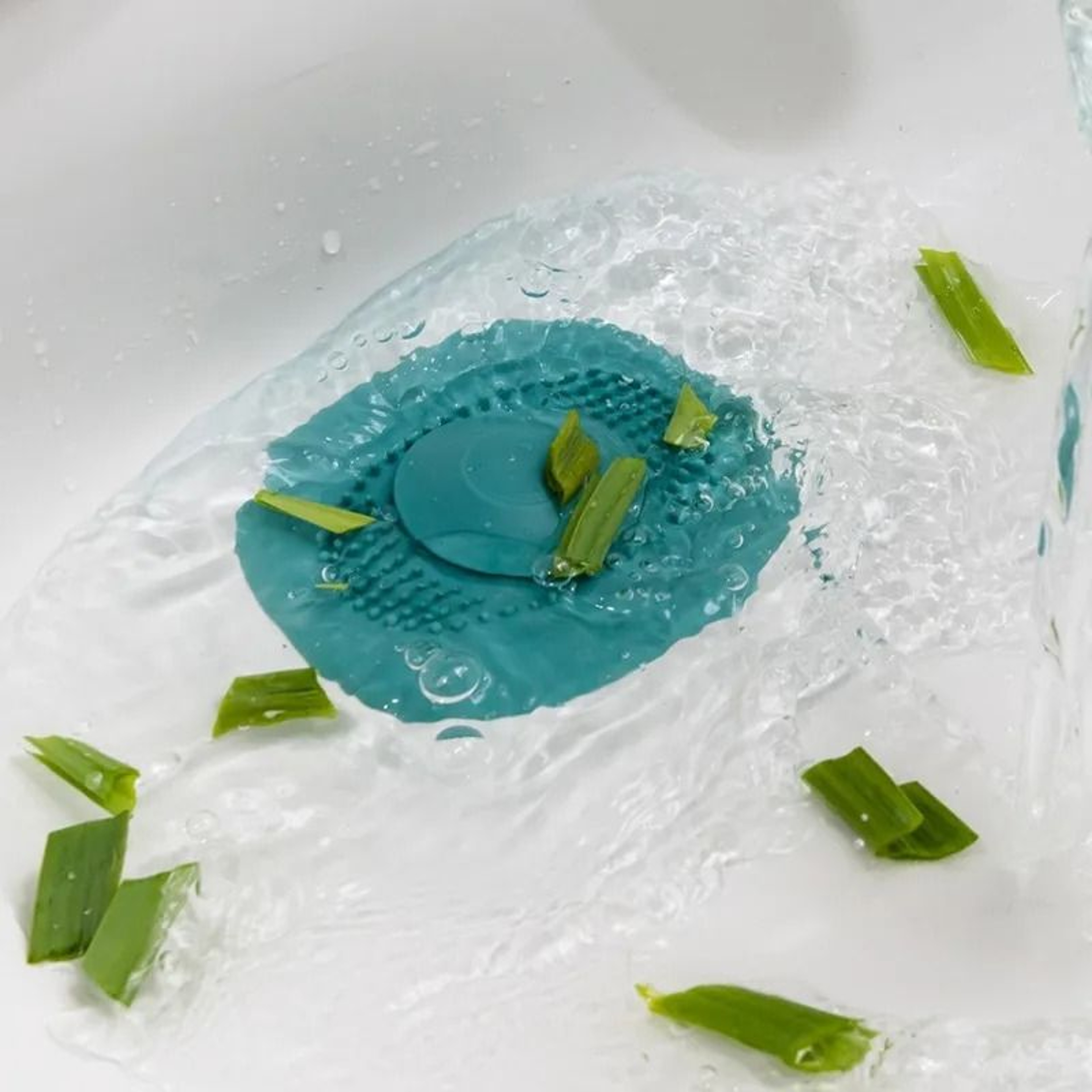 Splash Proof Kitchen Sink Strainer Push To Seal Square Drain Cover Block Odors Anti Clog 3