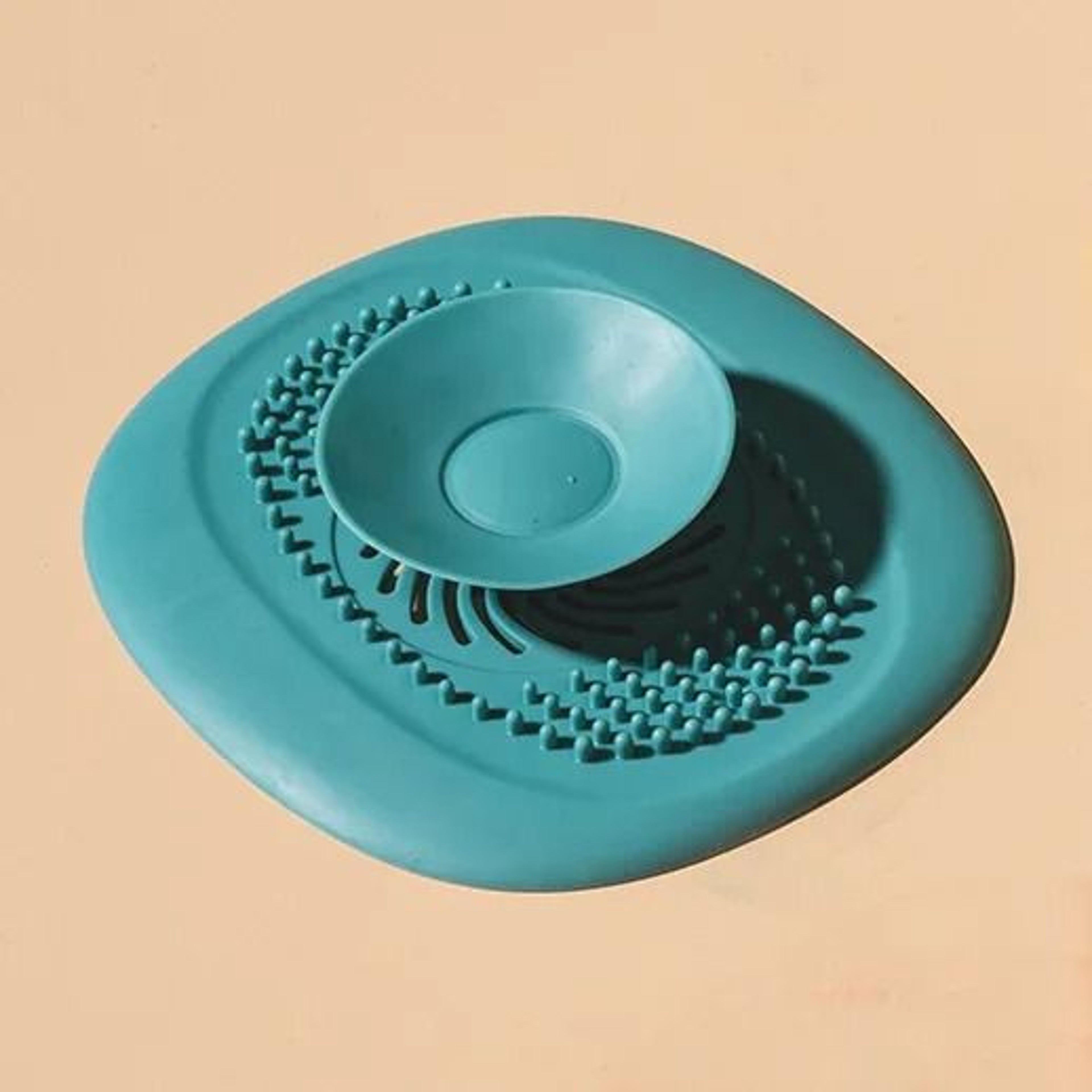 Splash Proof Kitchen Sink Strainer Push To Seal Square Drain Cover Block Odors Anti Clog 6
