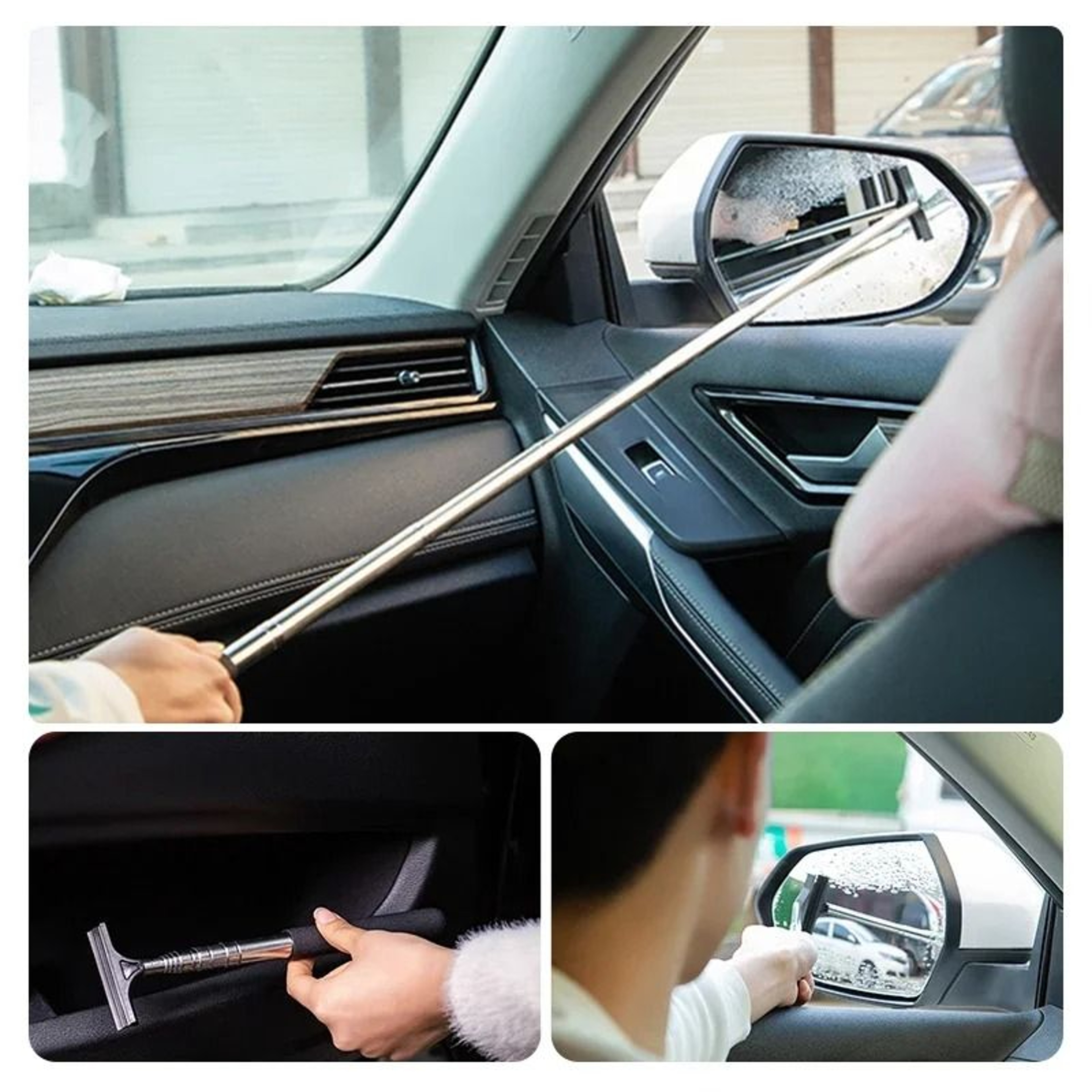 Telescopic Car Rearview Mirror Wiper Cleaning Tool 5