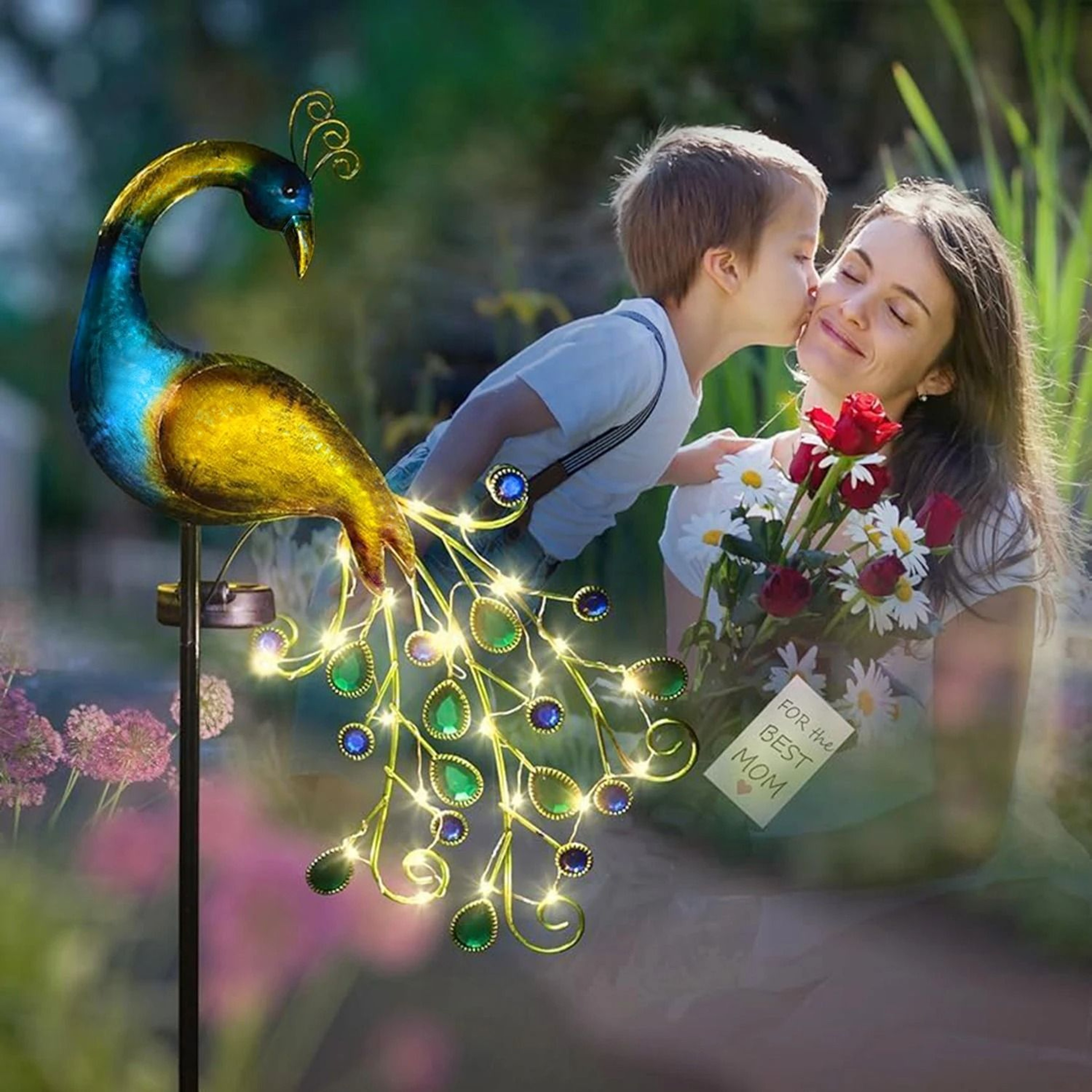 Solar Peacock Garden Light Decorative Outdoor Lamp For Yard And Lawn 7