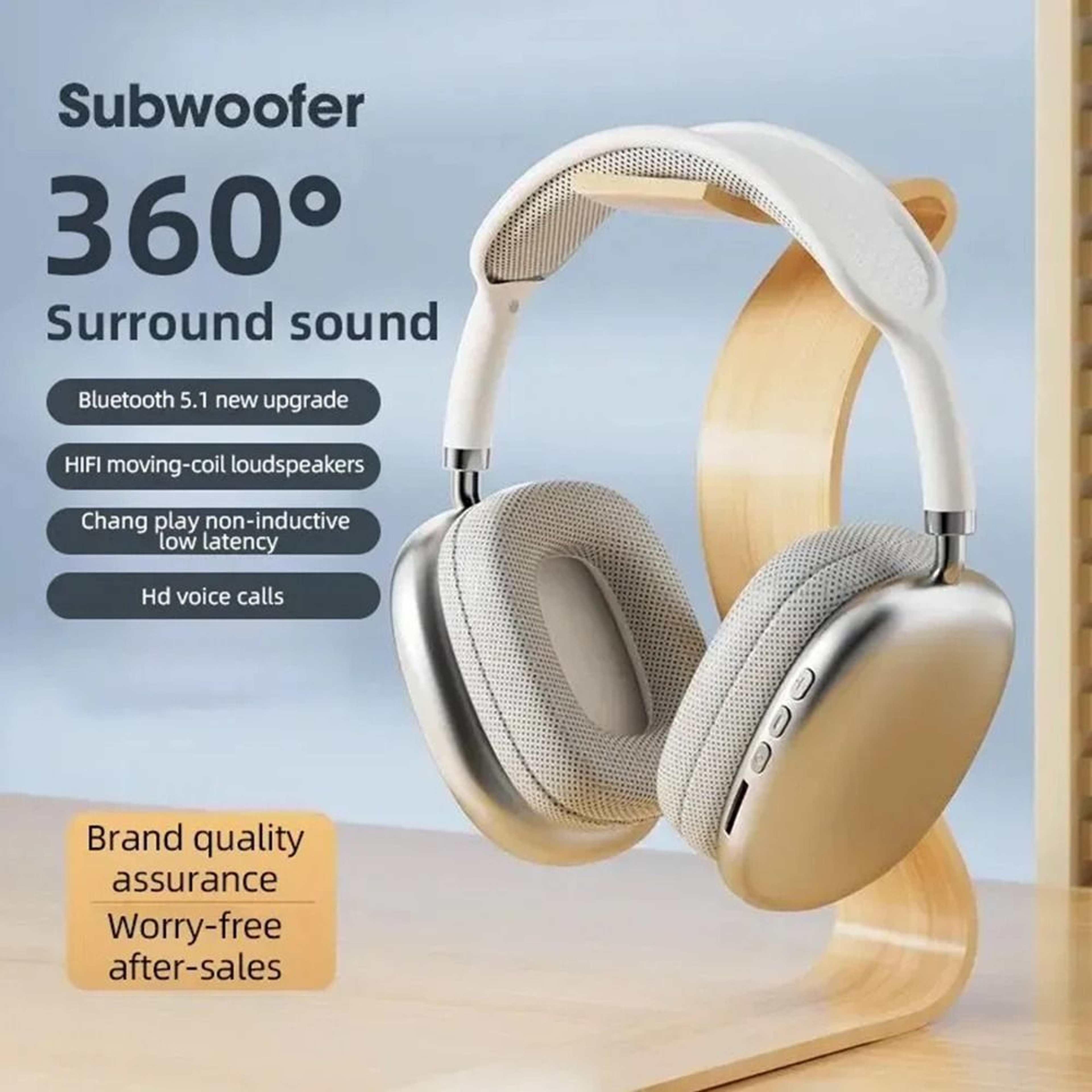 Wireless Bluetooth Headphones Sports Gaming P9 Model With Mic Noise Cancelling 0