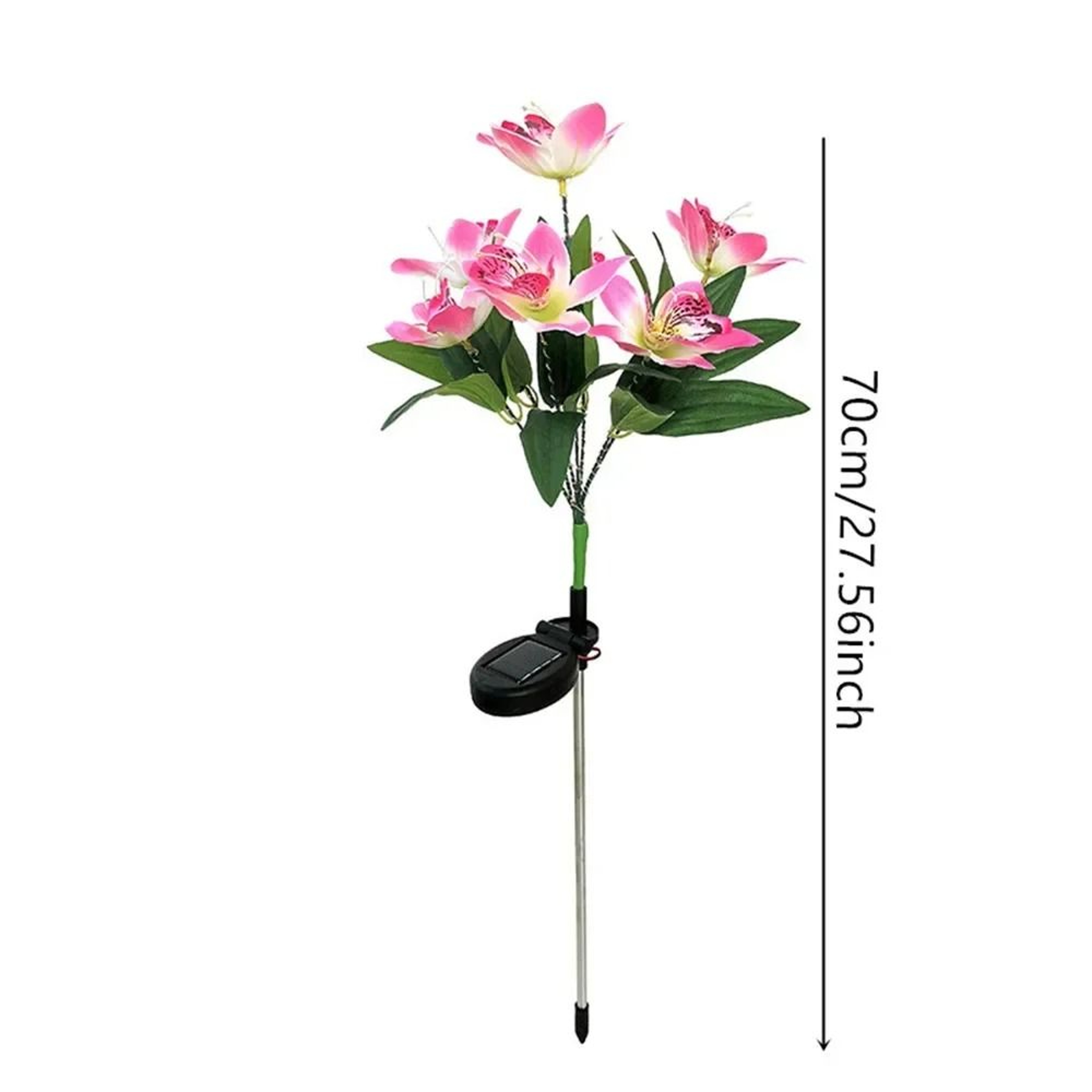 Solar Simulation Orchid Flower Lights For Garden And Patio Decoration 3
