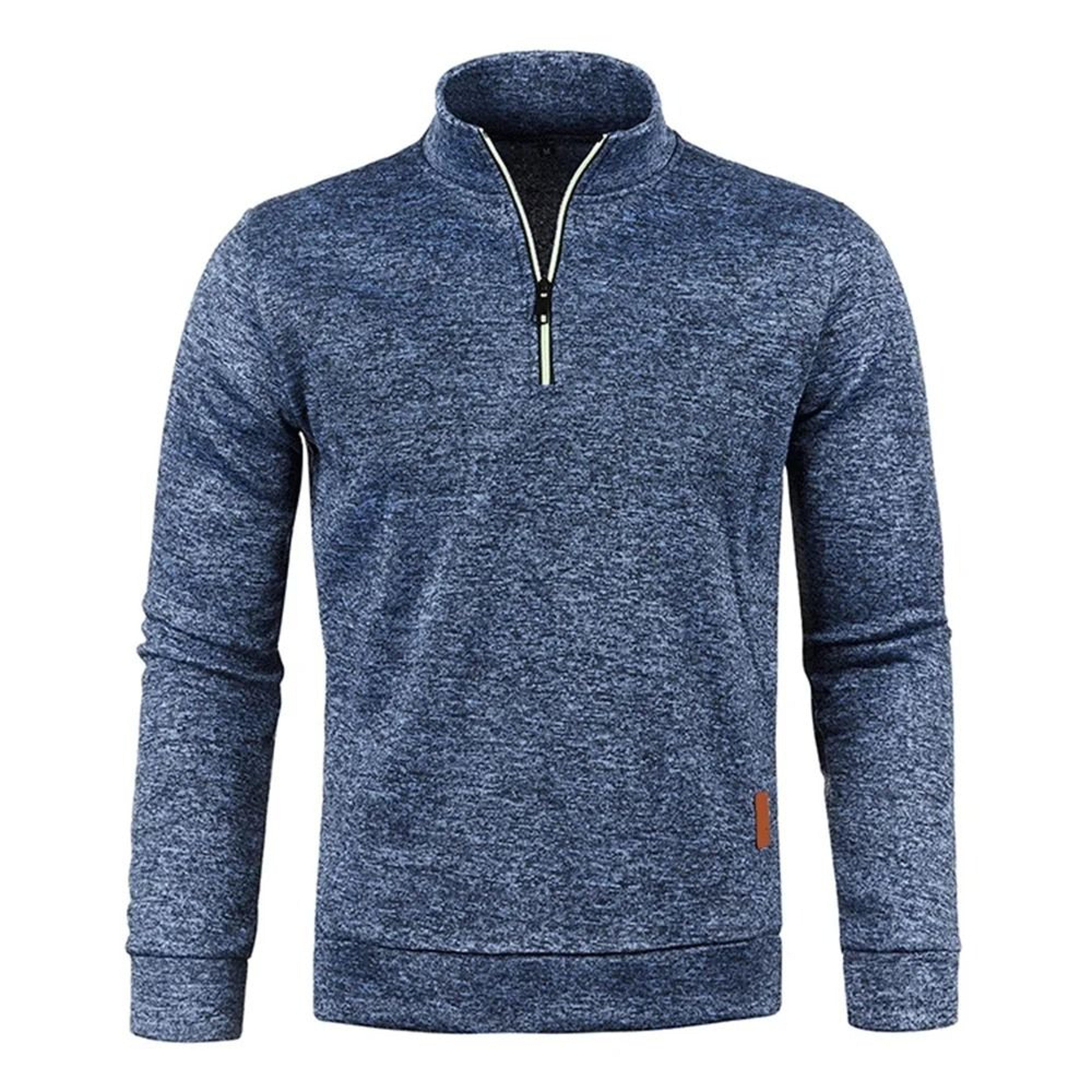 Mens Half Zip Pullover Sweatshirt With Turtleneck Collar 10