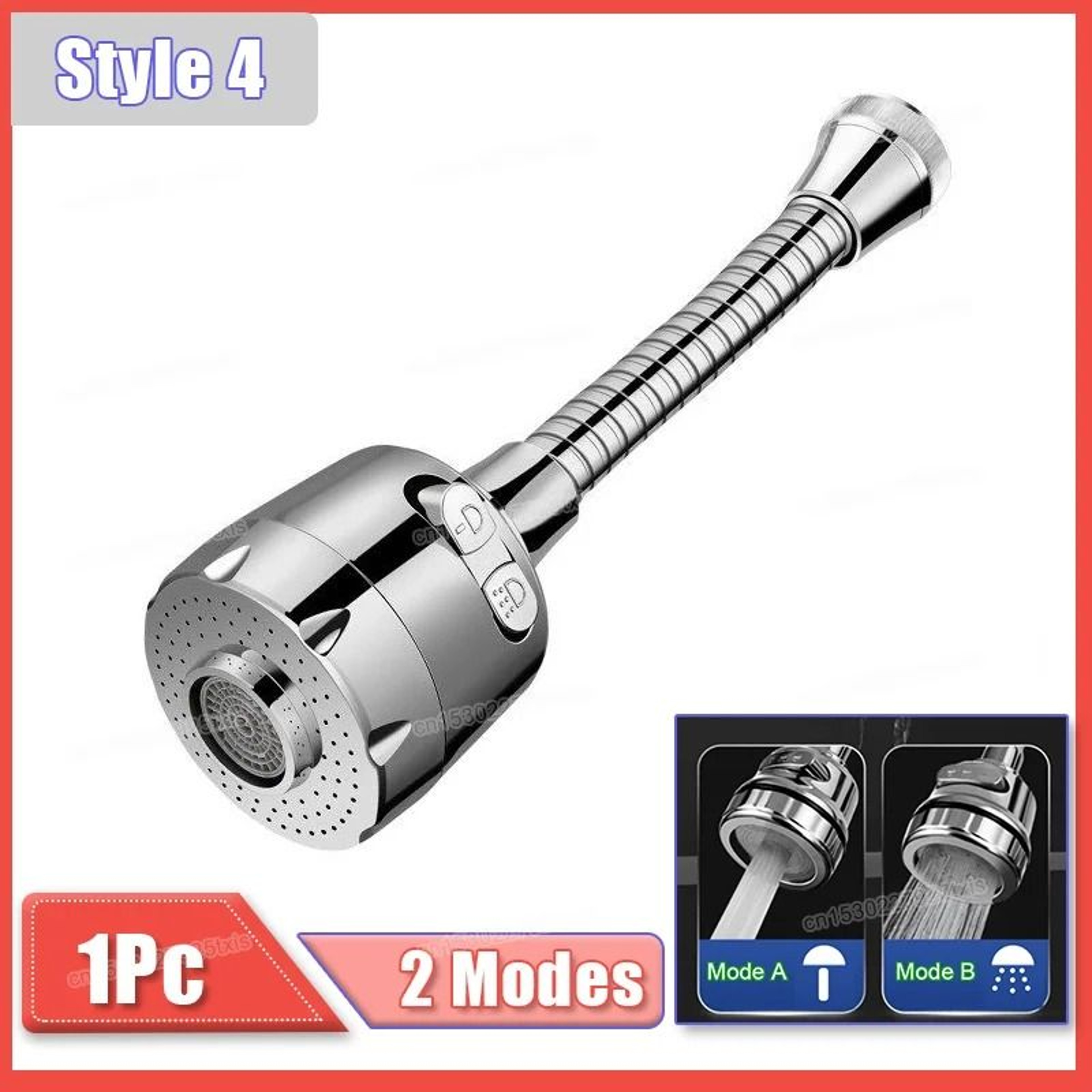 360 Degree Rotatable Faucet Nozzle Adapter With Dual Spray Modes 8