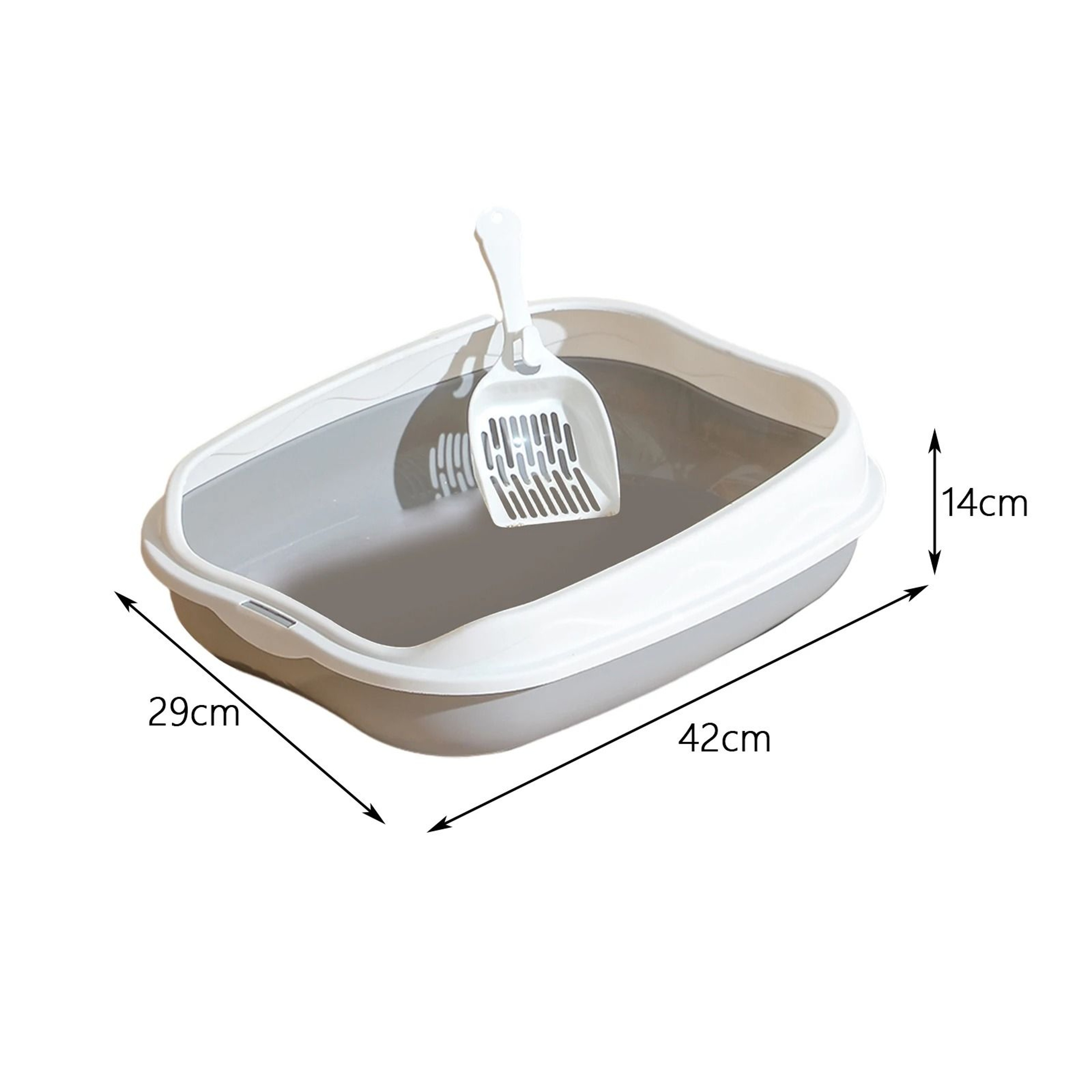 Semi Enclosed Cat Litter Box SplashProof Large Size 4