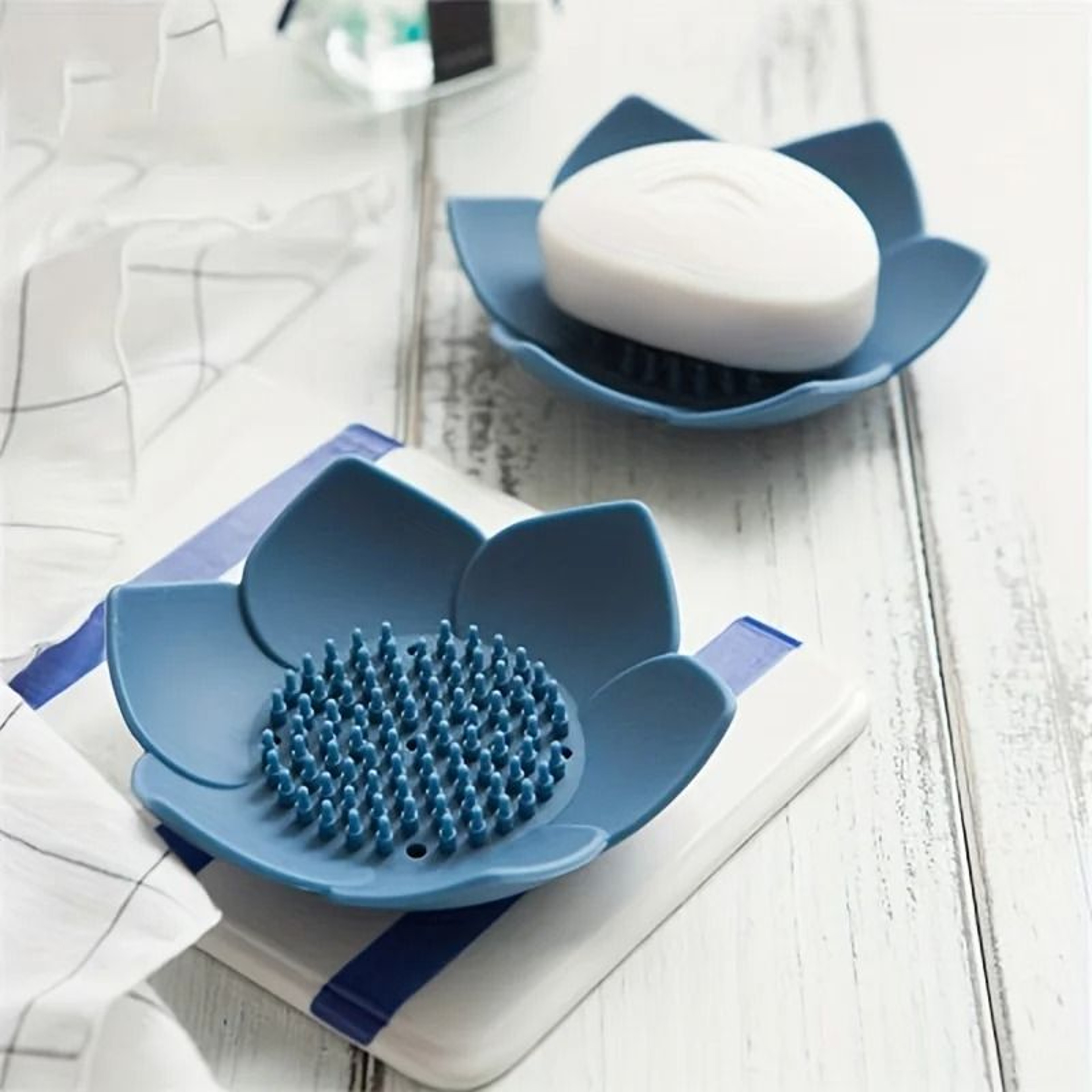 Lotus Design Silicone Soap Box For Bathroom 0