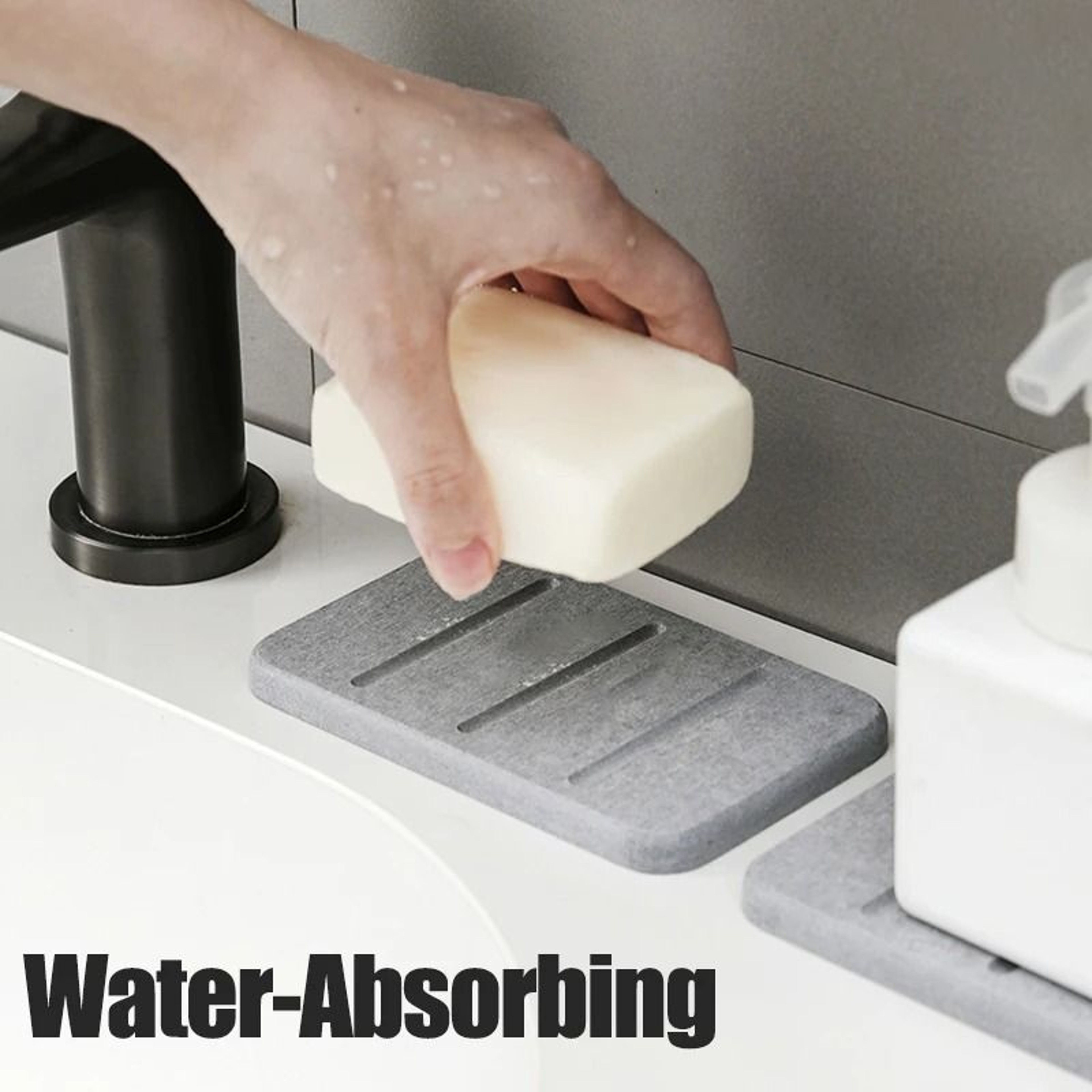 Diatom Mud Soap Dish Quick Dry Absorbent Pad 0