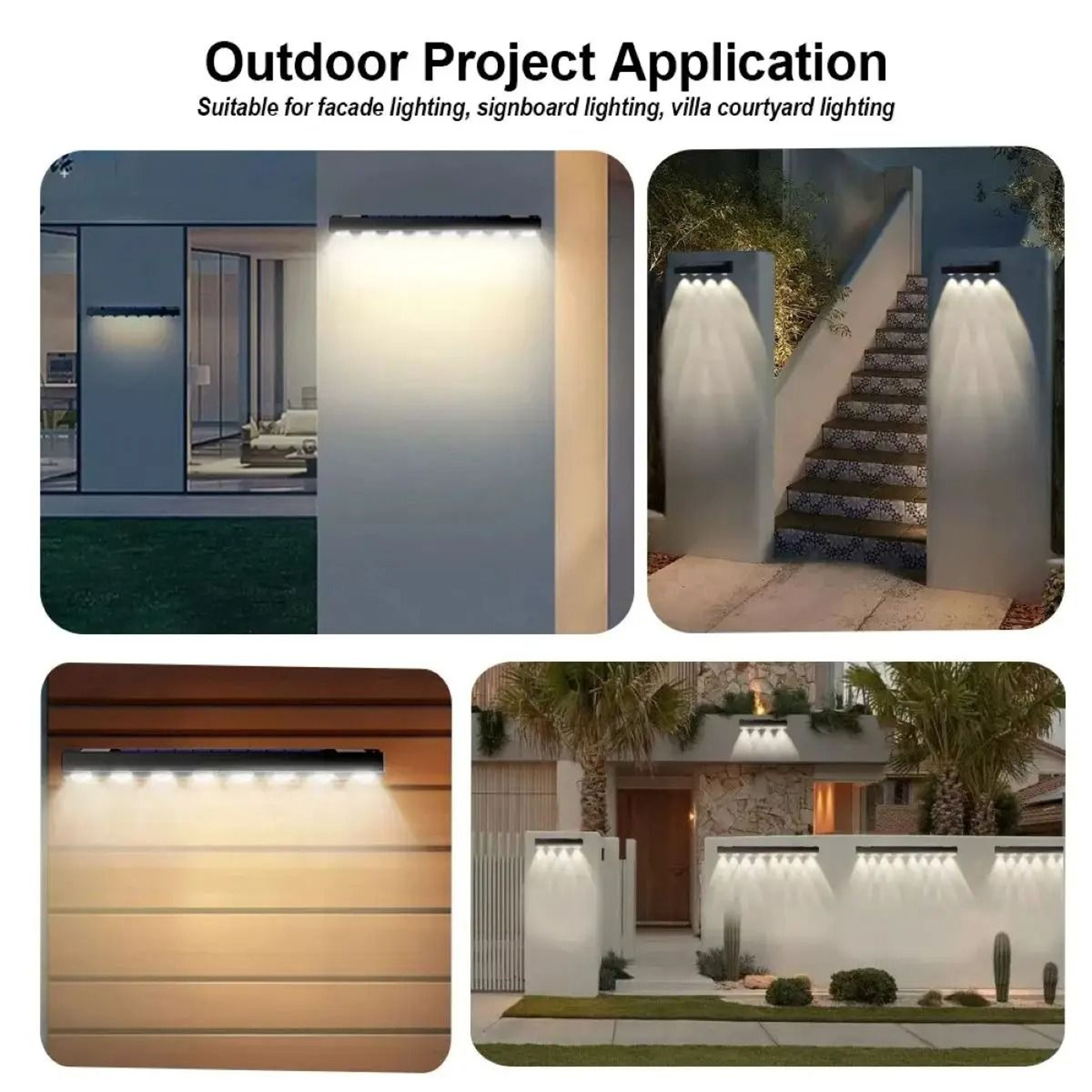 Solar Fence Light For Outdoor Garden And Pathway 5
